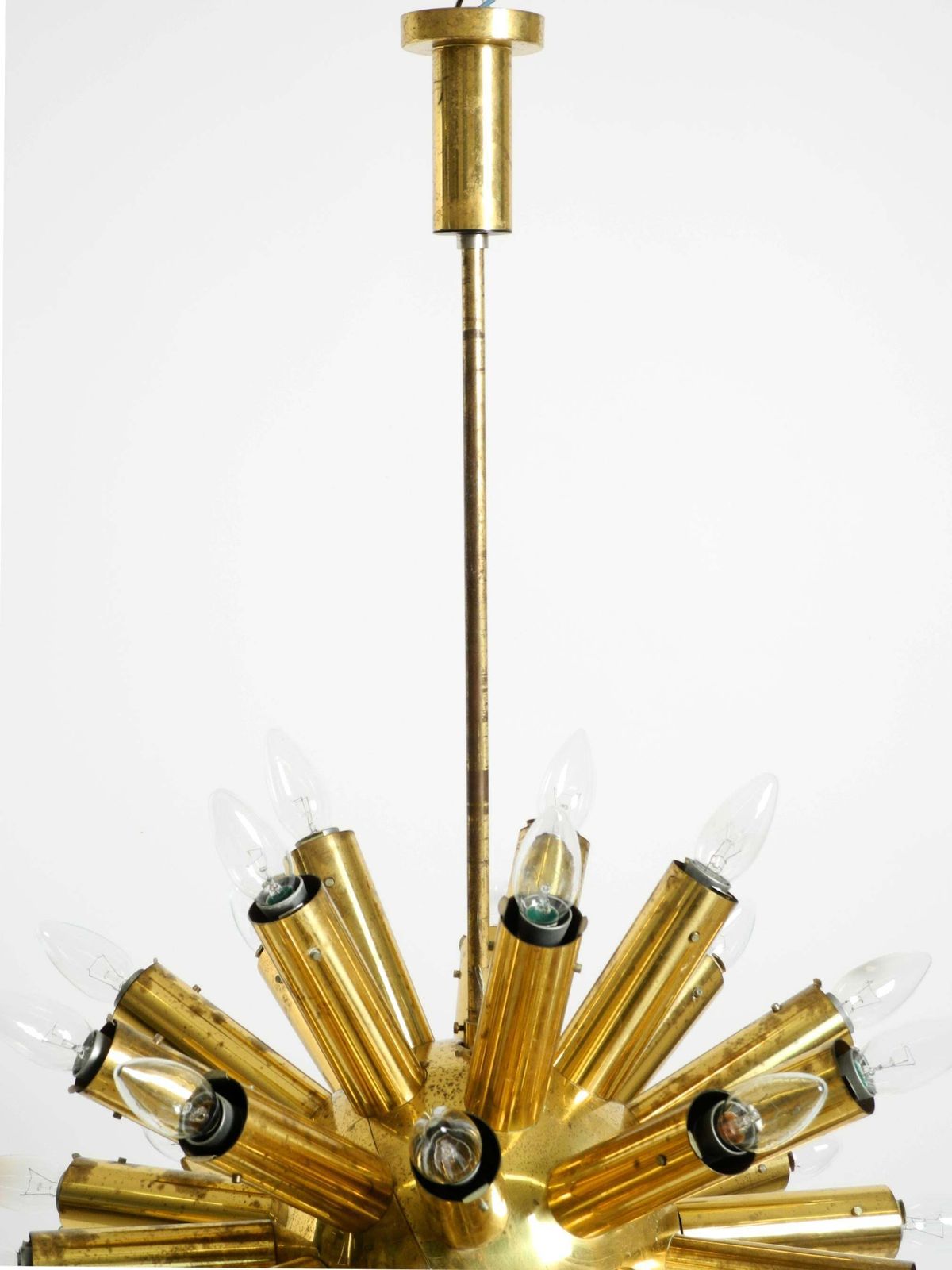 Xxl 1960s Space Age Brass Ceiling Lamp By J.T. Kalmar With 43 Arms  66cm  26" photo vinterior