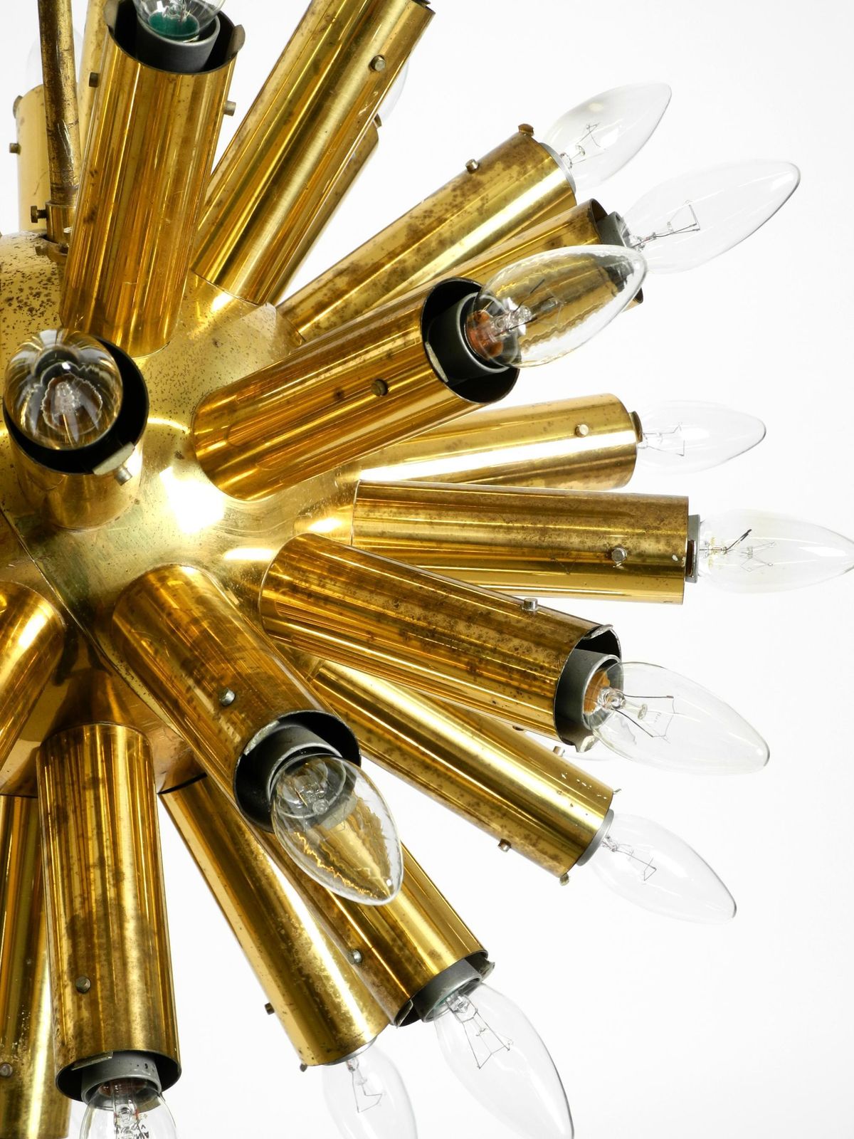 Xxl 1960s Space Age Brass Ceiling Lamp By J.T. Kalmar With 43 Arms  66cm  26" photo buy