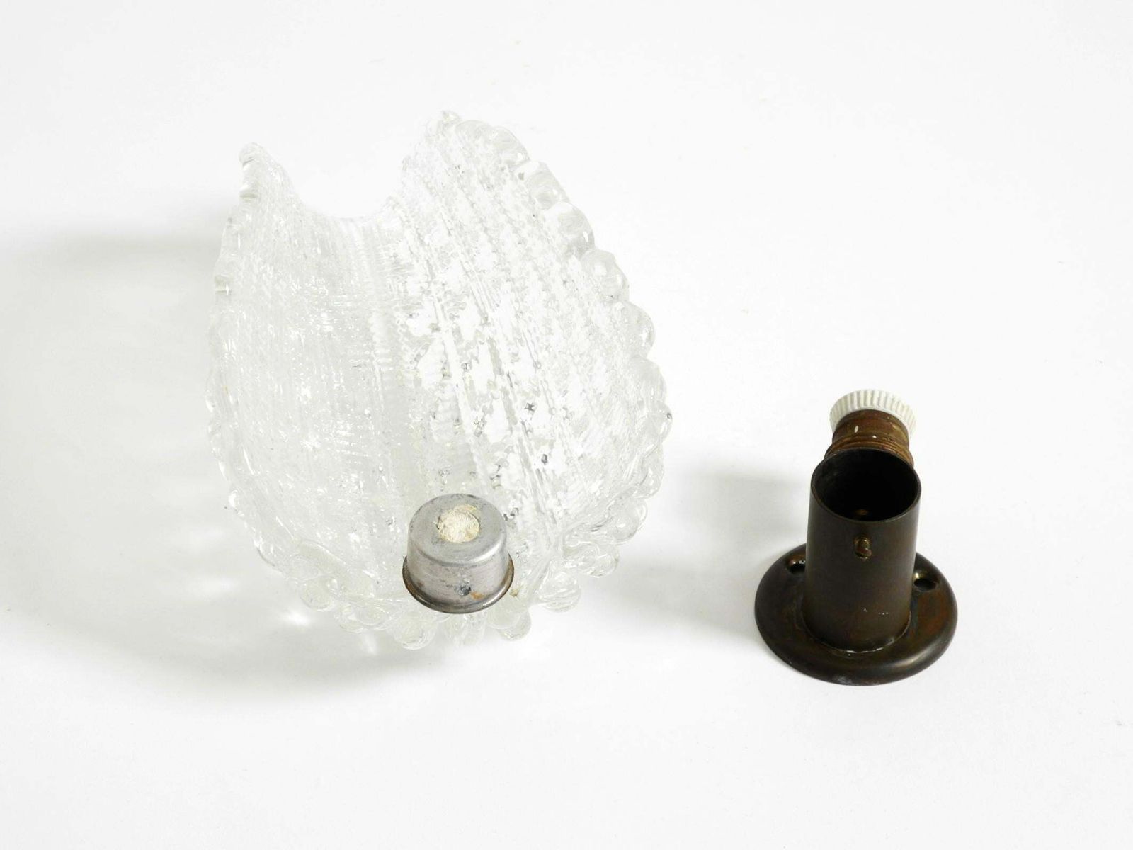360.0 Original 1960s Italian Barovier & Toso Murano Glass Wall Lamp photo