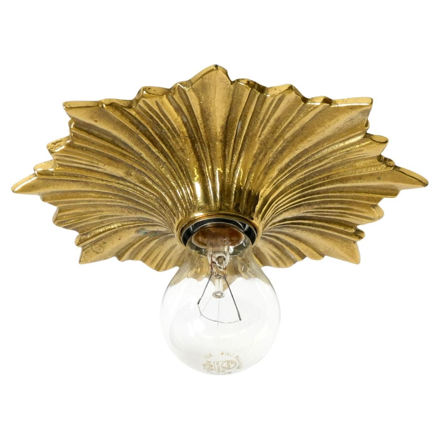 1960s Space Age Star Design Wall Or Ceiling Lamps In Bronze