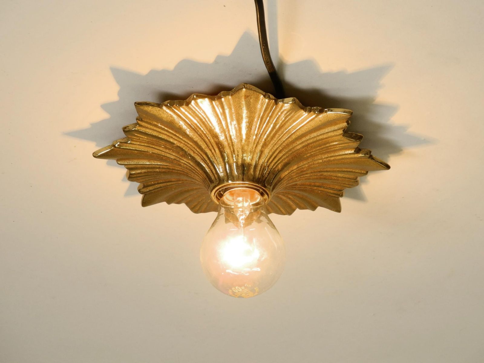 1960s Space Age Star Design Wall Or Ceiling Lamps In Bronze photo vinterior