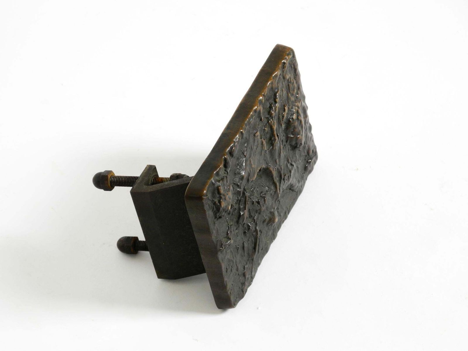 Massive, Heavy 1970s Brutalist Bronze Push Handle By Alpan Germany photo Home Fixtures