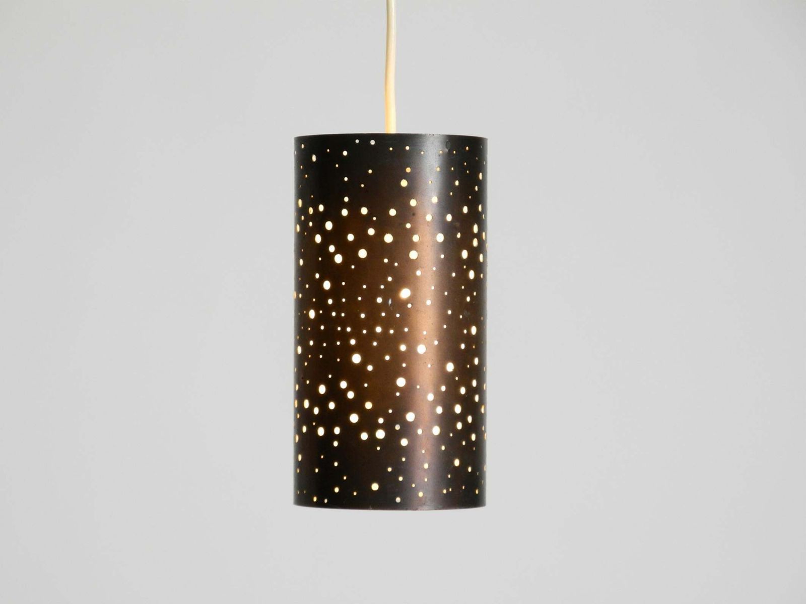 Mid Century Pendant Lamp Made Of Metal And Copper By Ernest Igl For Hillebrand photo vintage