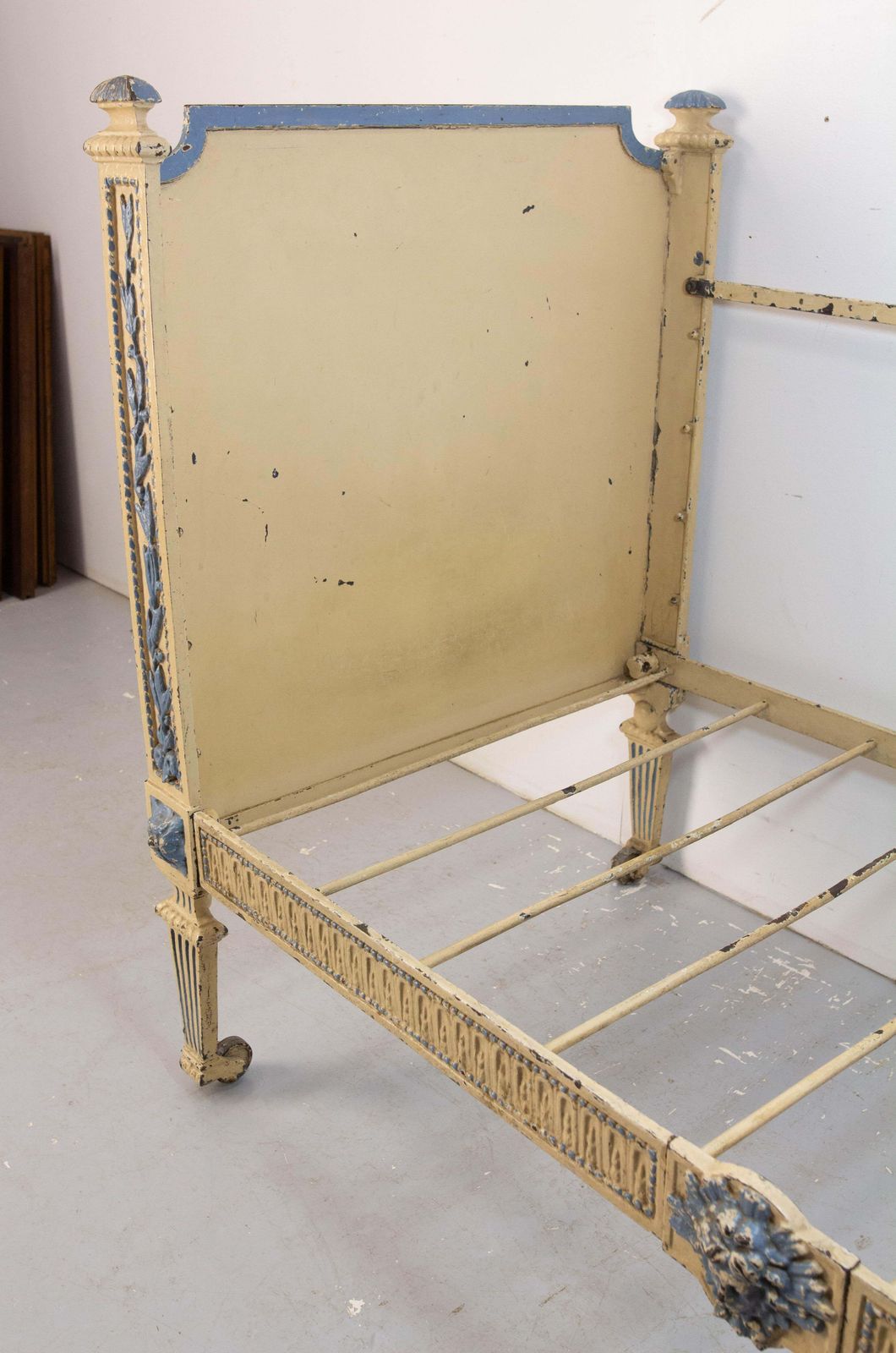 French Painted Iron & Wrought Iron Banquette Child Sofa Louis XVI St, Circa 1880 photo vinterior