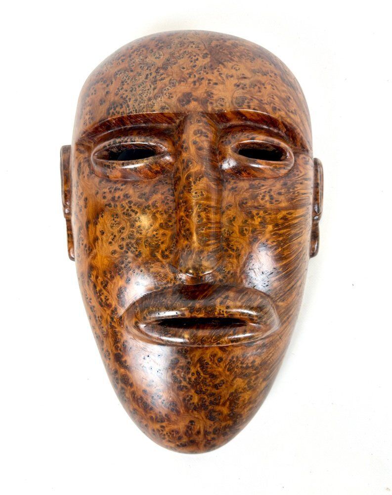 Folk Art Carved Wooden Mask, 20th Century photo for sale