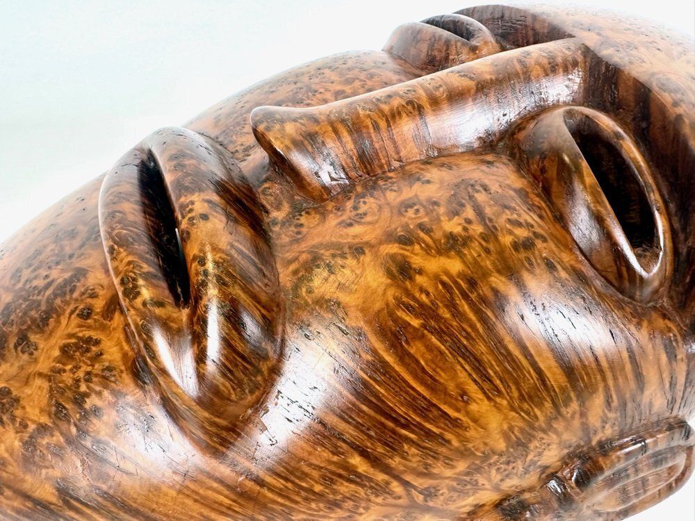 photo for sale Folk Art Carved Wooden Mask, 20th Century