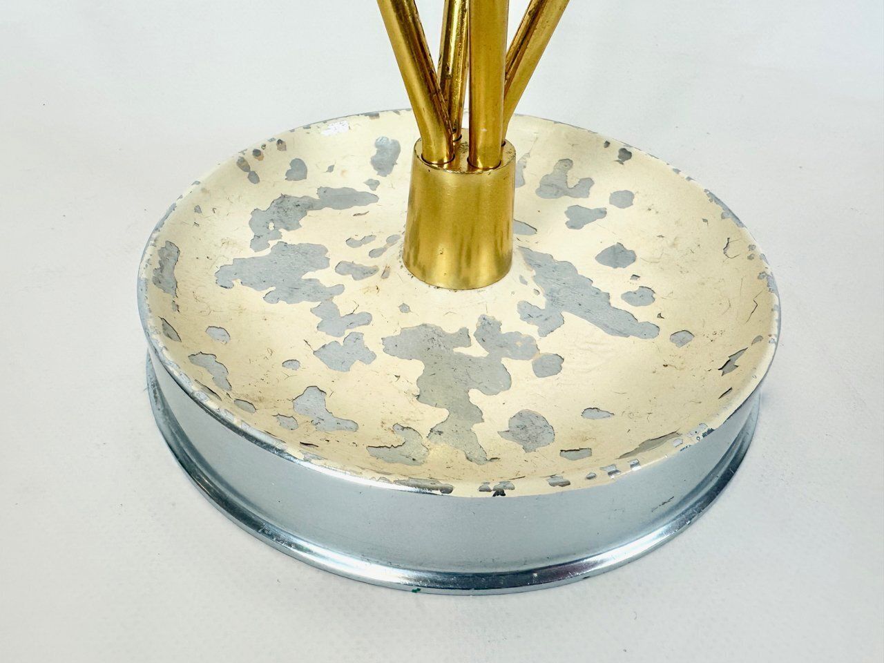 Mid Century Modern Austrian Aluminium And Brass Umbrella Stand, 1960s photo 379.0