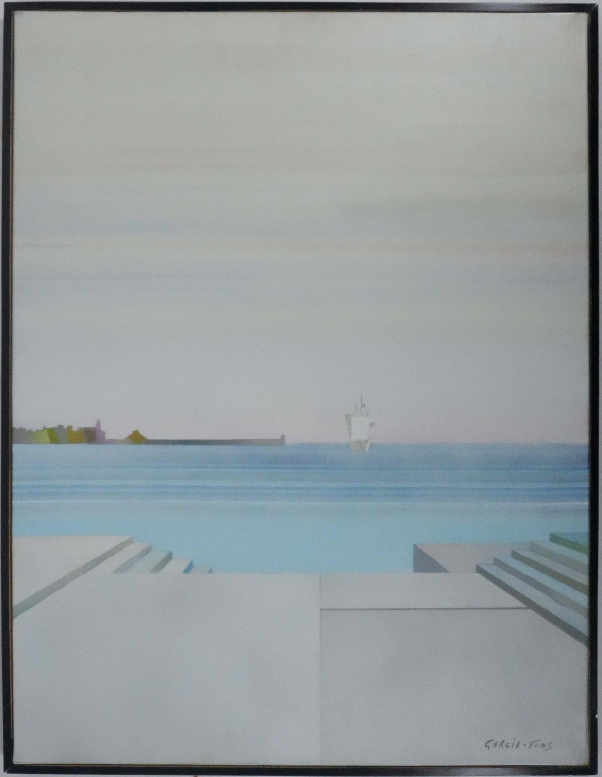Pierre Garcia Fonsseascape   Original Oil On Canvas, Signedc. 1965