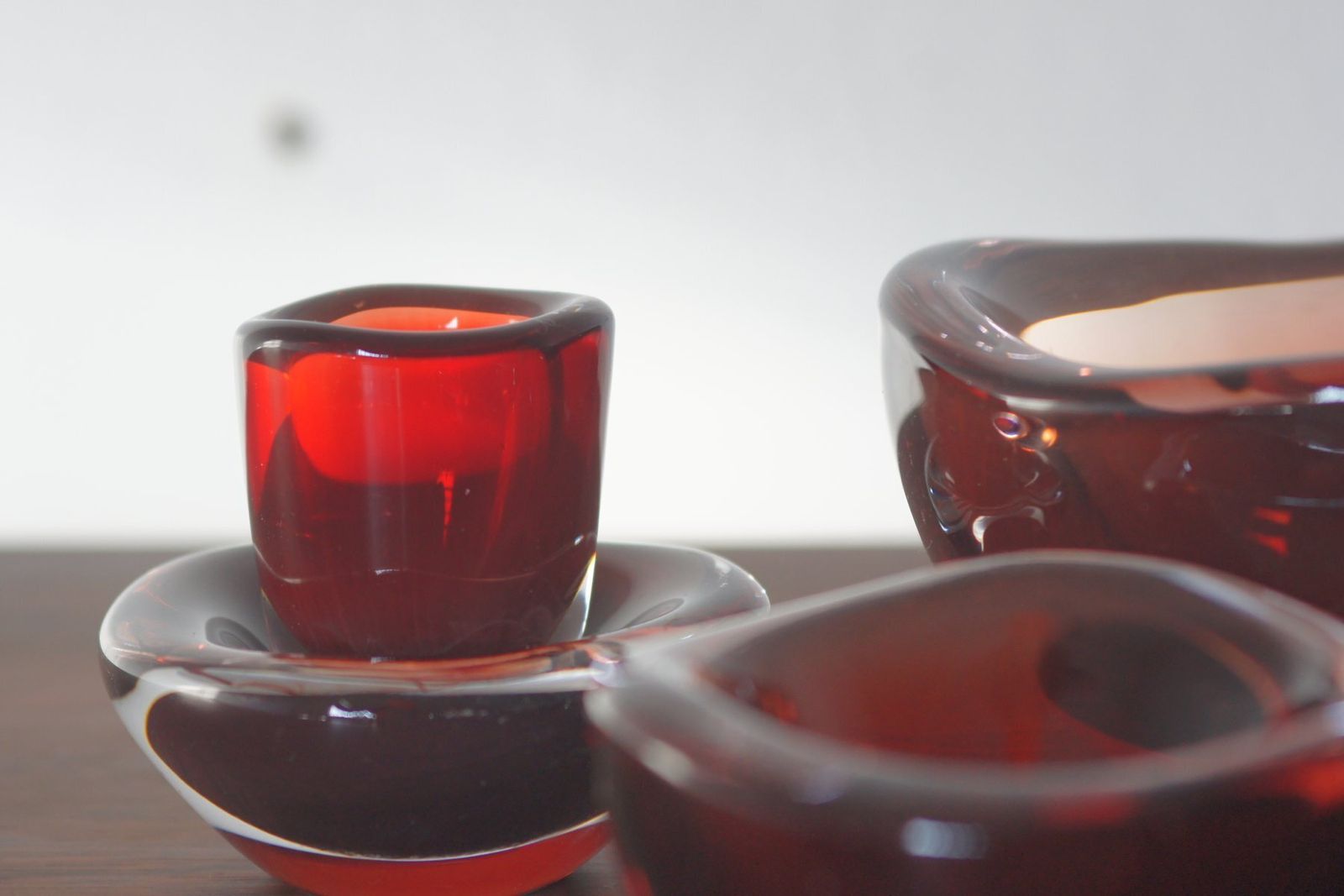 Glass Selena Bowl By Sven Palmqvist For Orrefors, 1950s, Set Of 4 photo 1307.0
