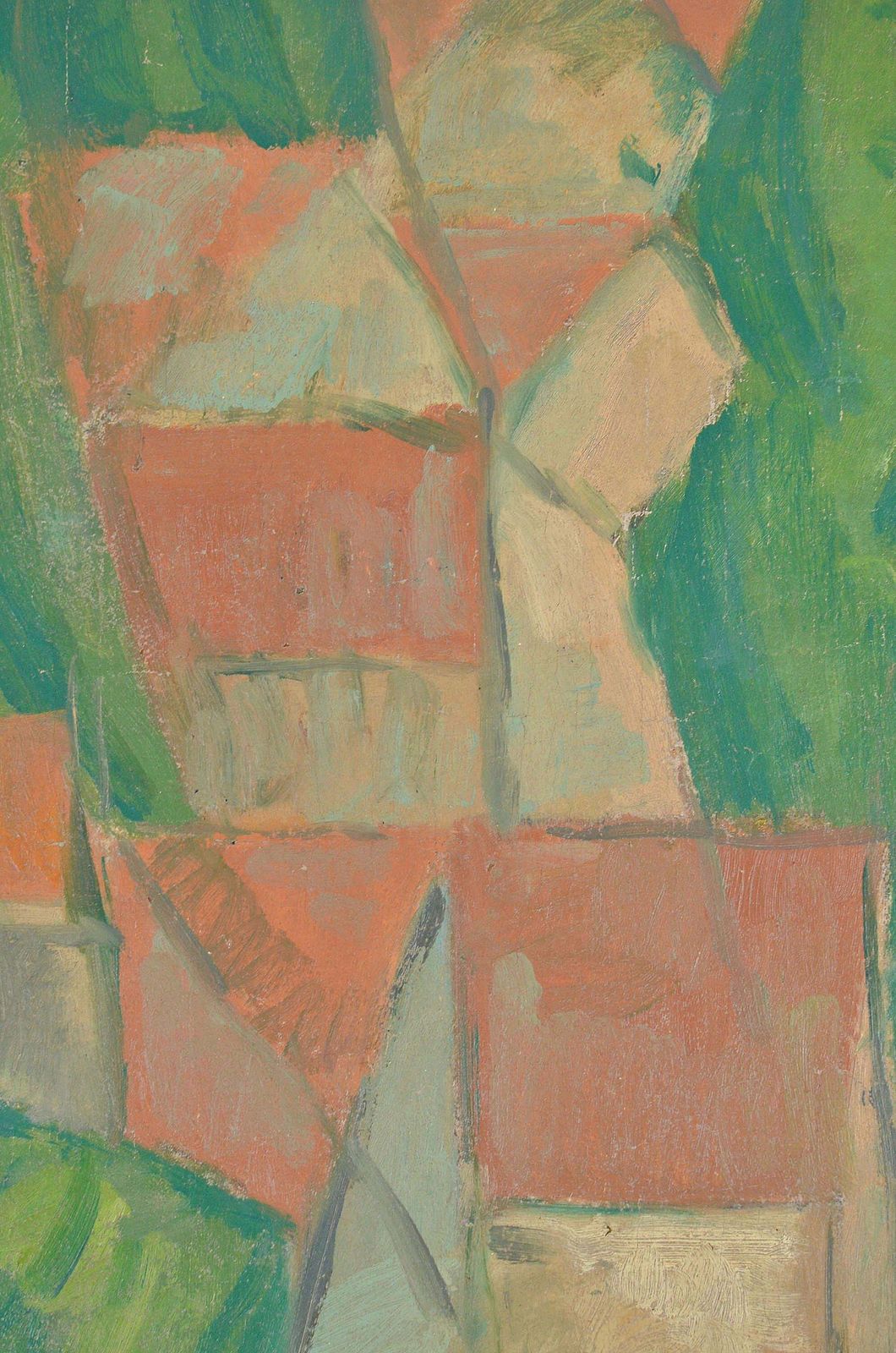 Mikhail Le Dentuwalley Town. Oil On Canvas. 115x71 Cm1992 photo for sale
