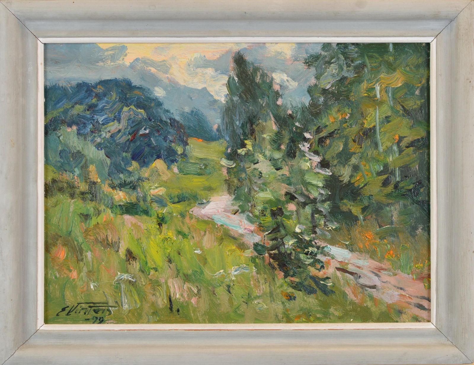 Edgars Vintersmeadow. 1992. Cardboard/Oil. 31x42 Cm1992 photo Art