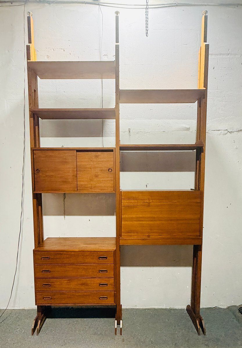Italian Wooden Modular Bookcase, 1960s photo furniture