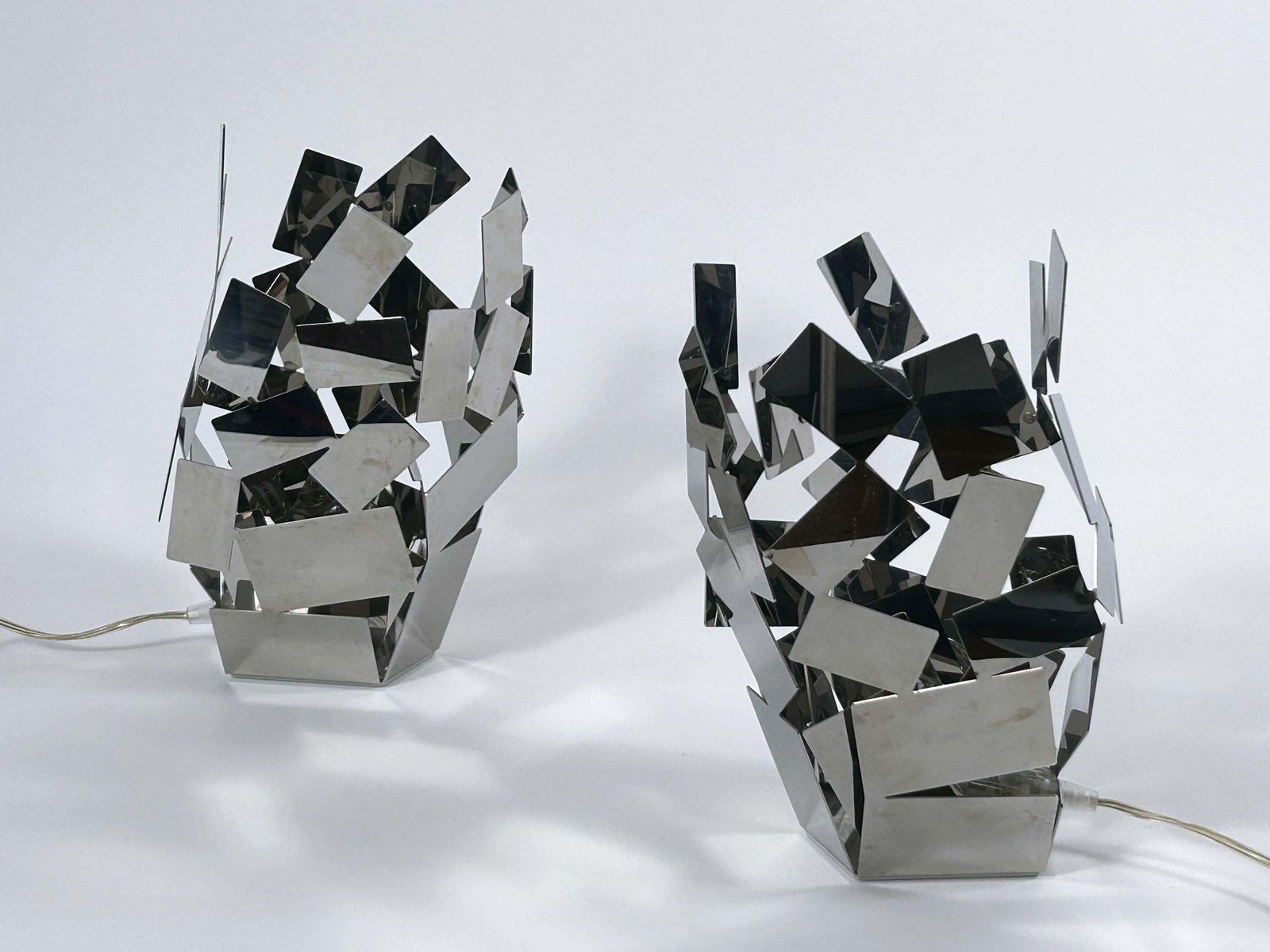 Set Of Two La Stanza Dello Scrocco Table Lamps By Mario Trimarchi For Alessi photo Lighting