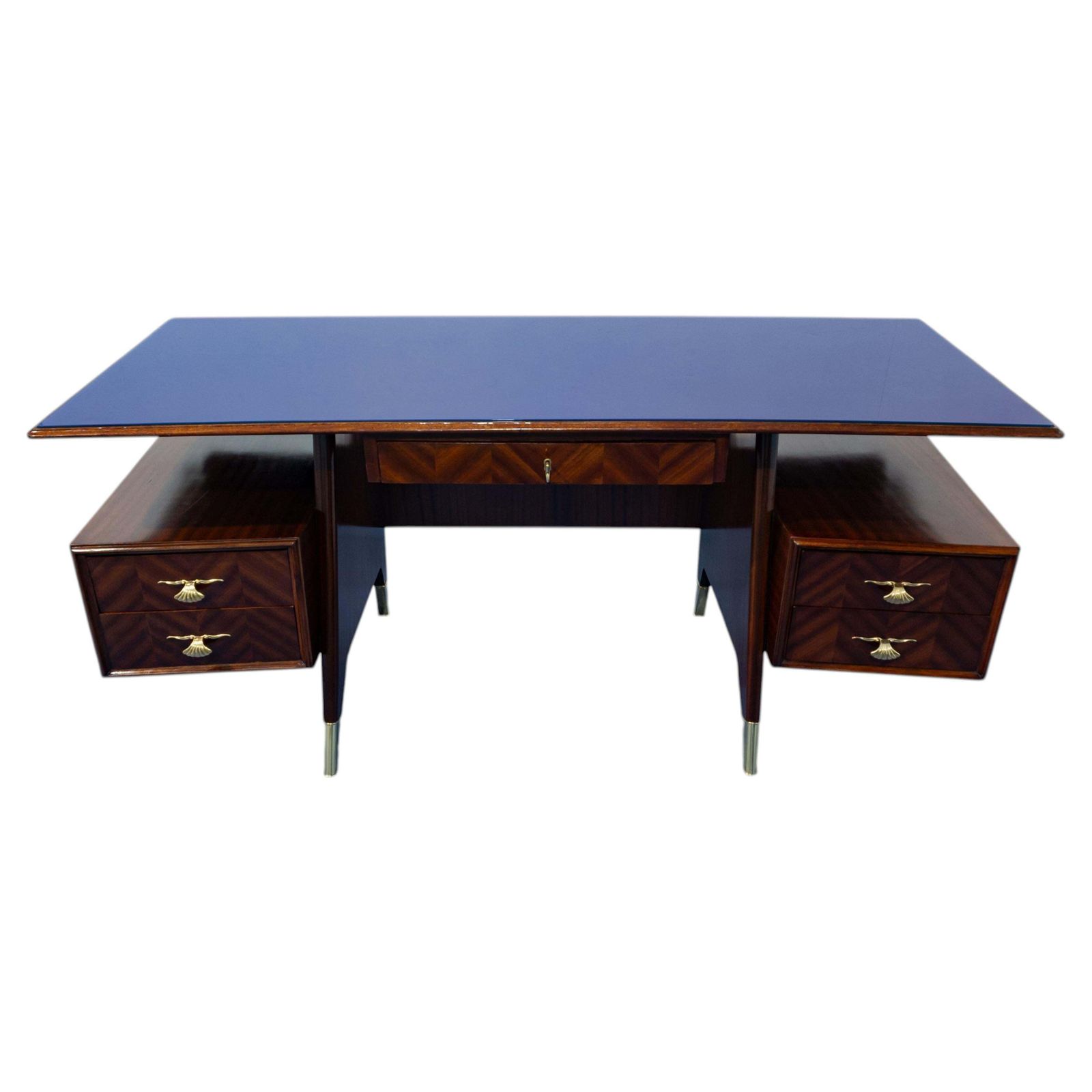 Italian Mid Century Executive Desk Designed By Vittorio Dassi, 1950s