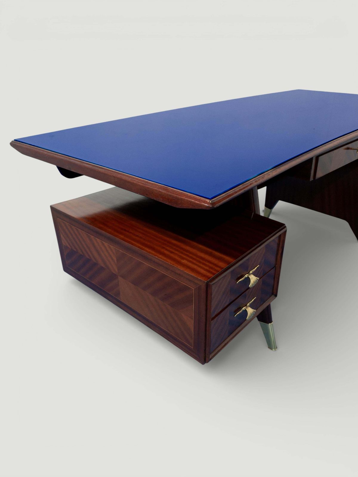 photo for sale Italian Mid Century Executive Desk Designed By Vittorio Dassi, 1950s