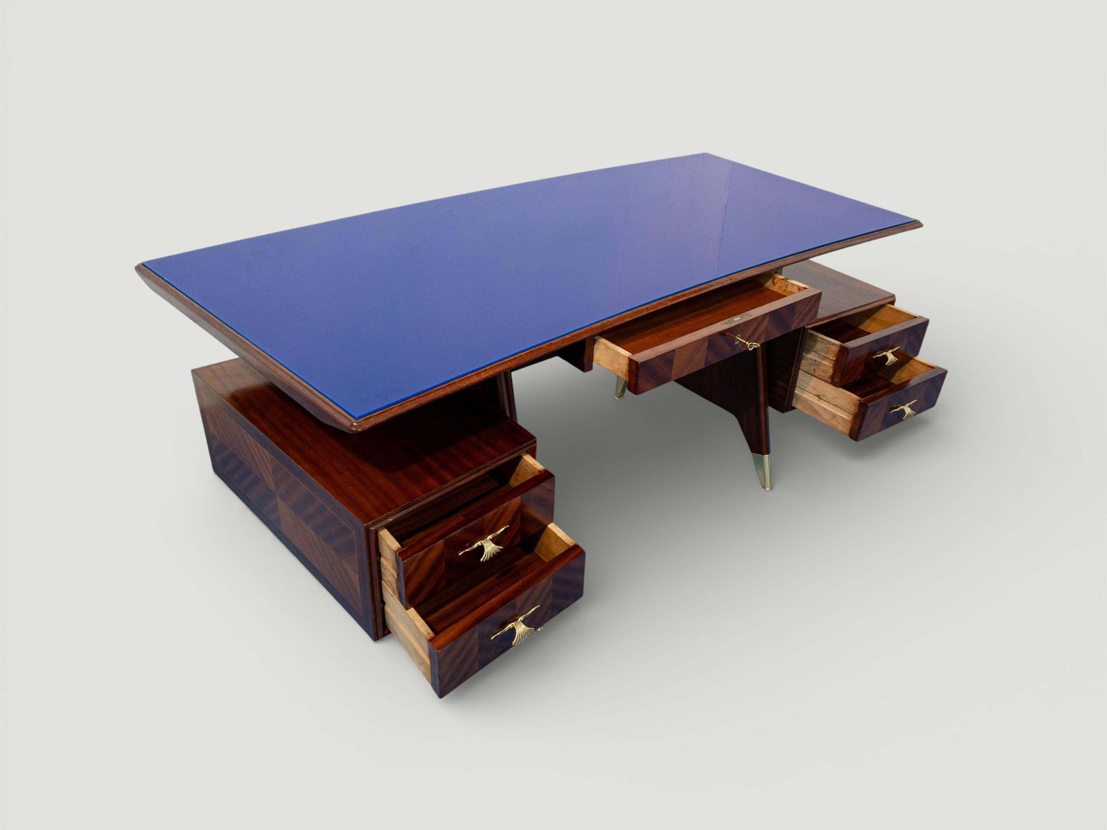 8711.0 Italian Mid Century Executive Desk Designed By Vittorio Dassi, 1950s photo