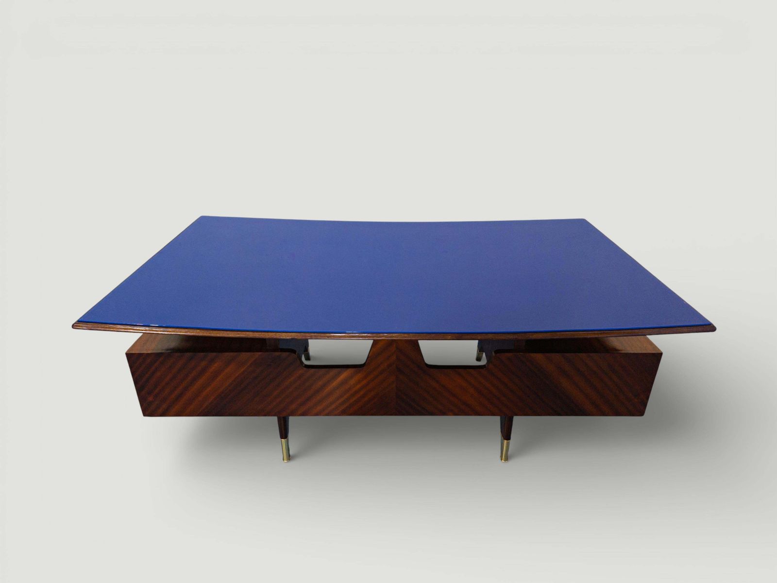 photo vintage Italian Mid Century Executive Desk Designed By Vittorio Dassi, 1950s