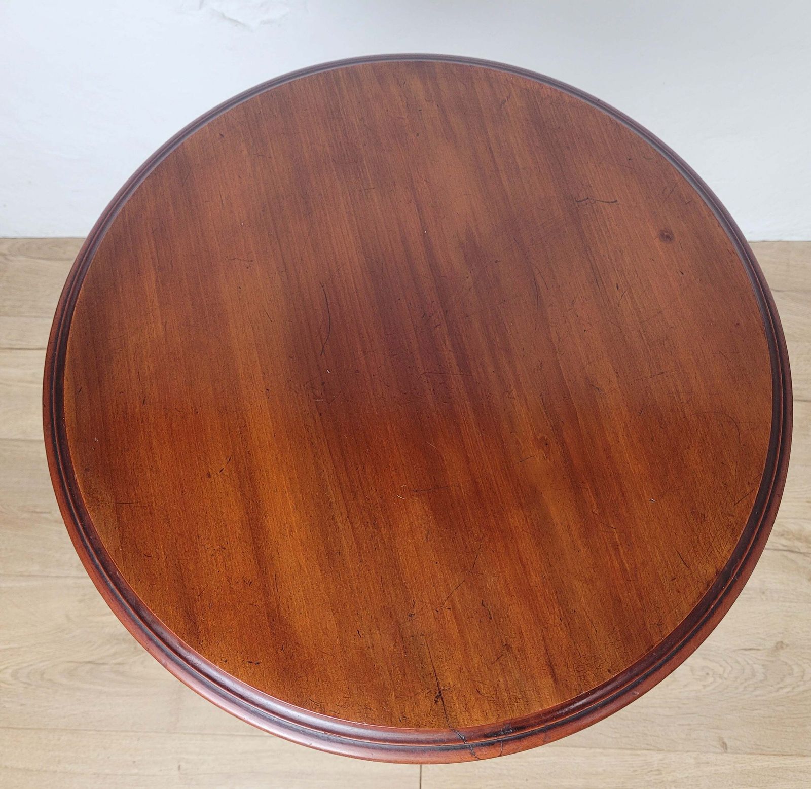 Victorian Pedestal Tripod Table English 19th Century Mahogany photo for sale