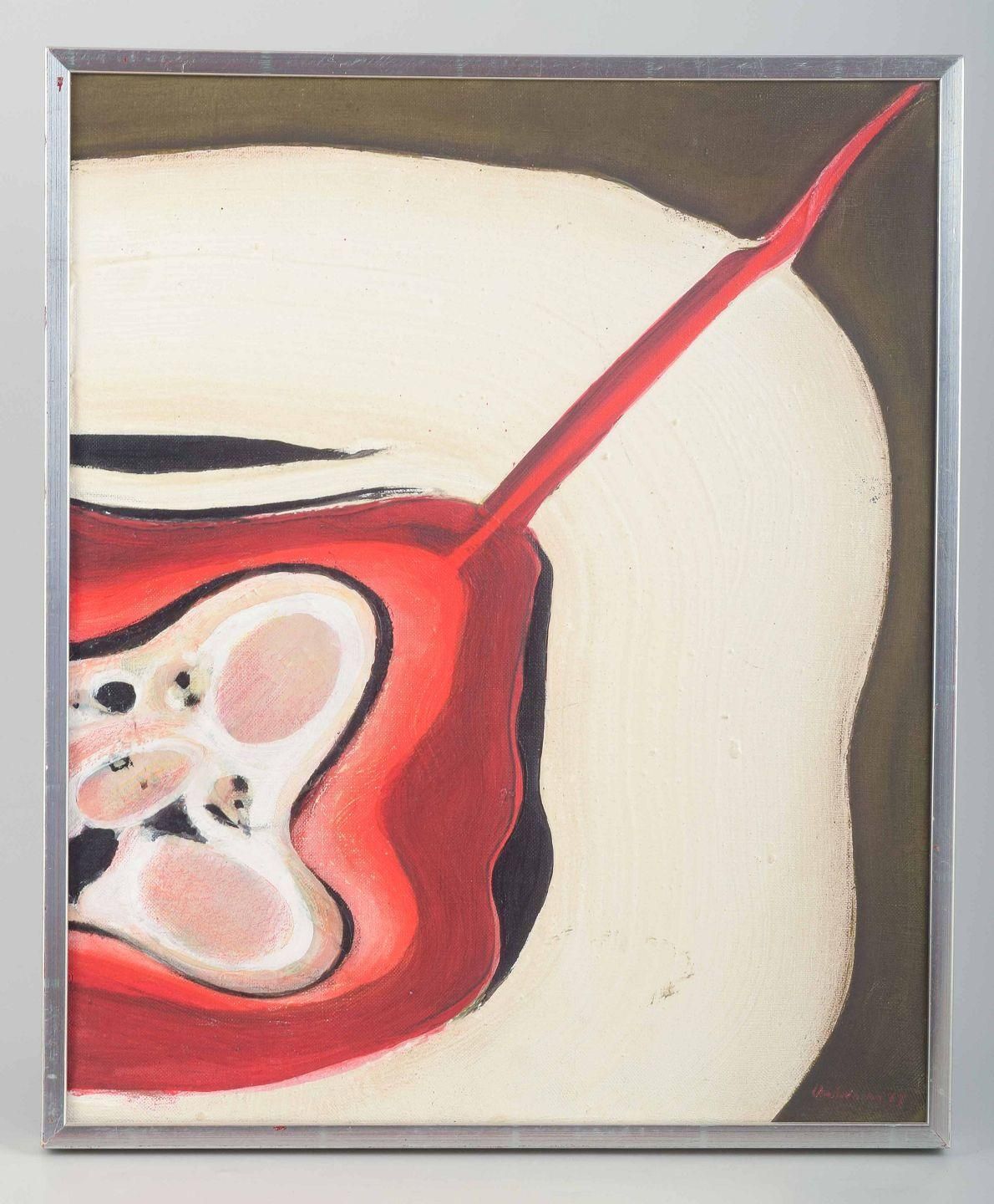 Uno Svensson, Swedish Artist. Abstract Composition. Oil On Canvas. 1967 photo furniture