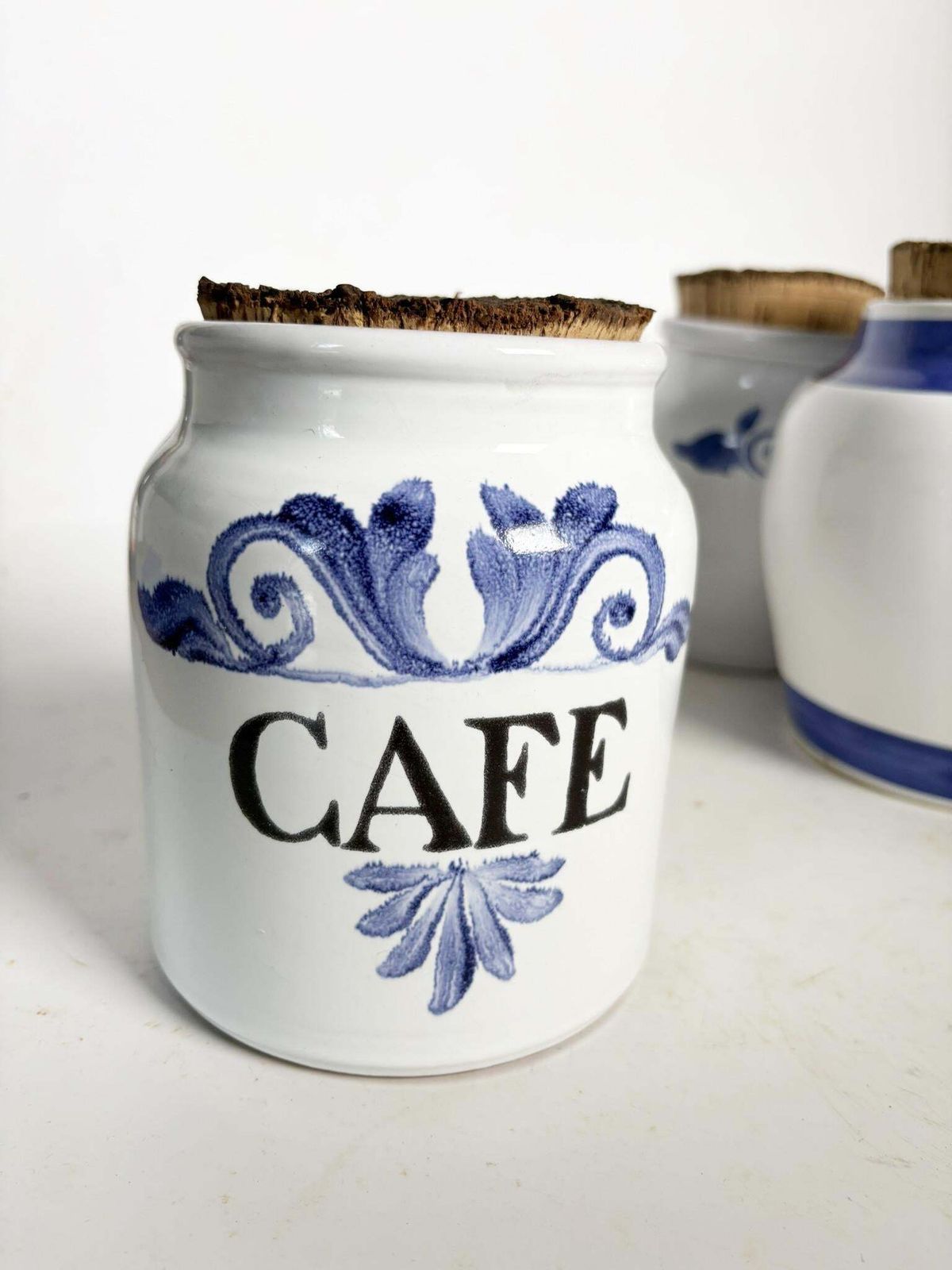 Set Of 4 Storage Jars With Cork Stoppers, Biot, France, 1960 photo 479.0