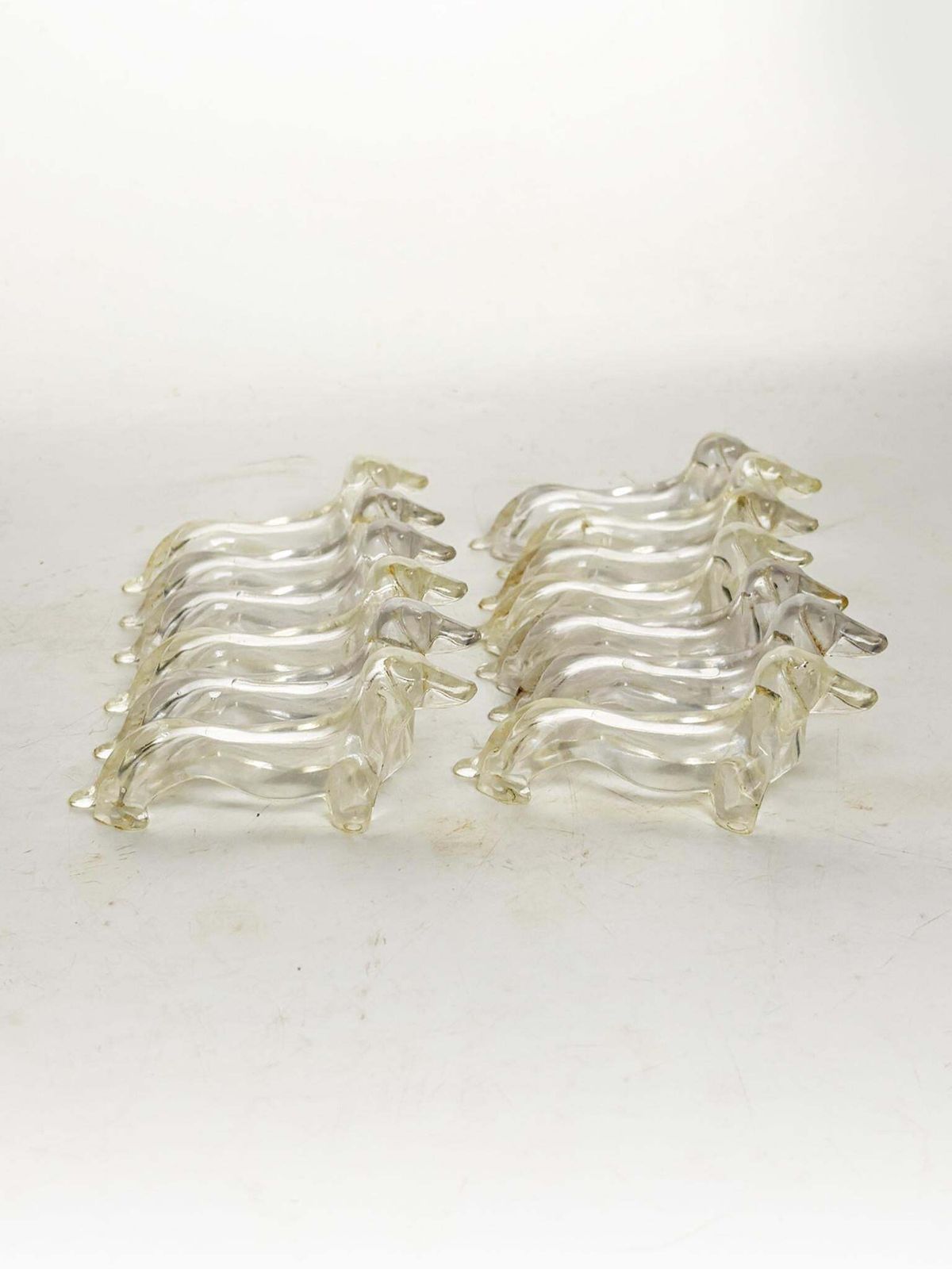 Set Of 13 Plastic Knife Rests Dog Shaped, France, 1970 photo furniture