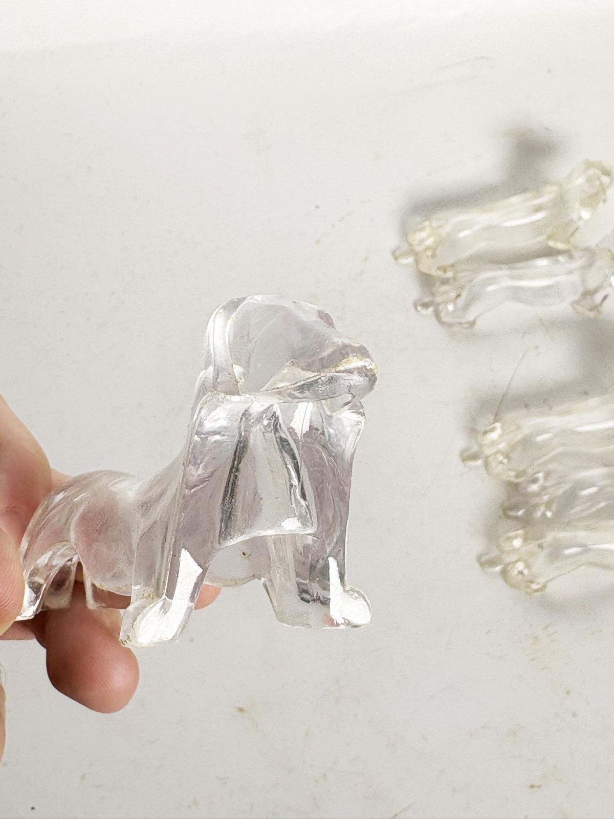 photo furniture Set Of 13 Plastic Knife Rests Dog Shaped, France, 1970