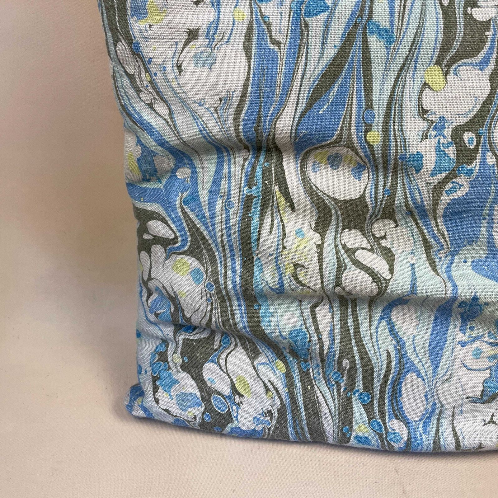 Designers Guild Marble Print Cushion Blue Abstract Luxury Scatter Sofa Pillow Modern Designer Throw Pillow Contemporary Decor photo for sale