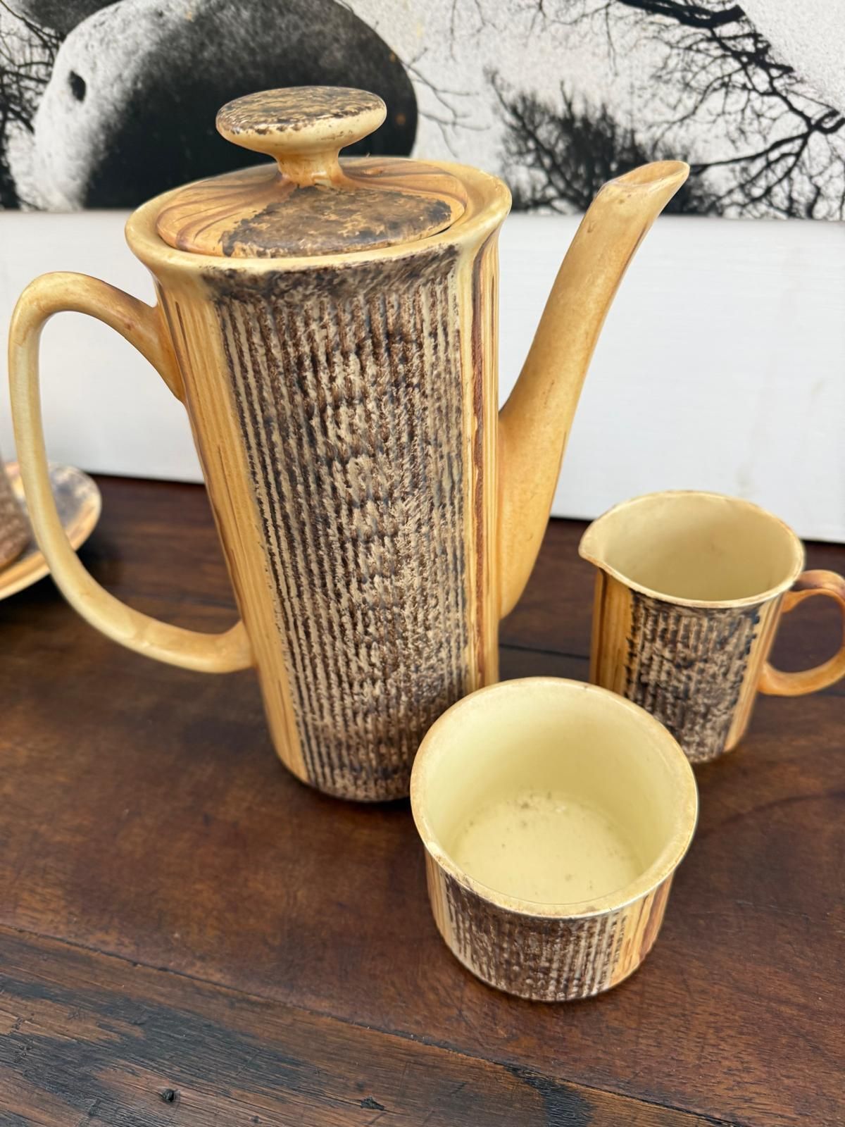 1960s Price & Kensington “Phoenician” Pottery Coffee Set photo for sale