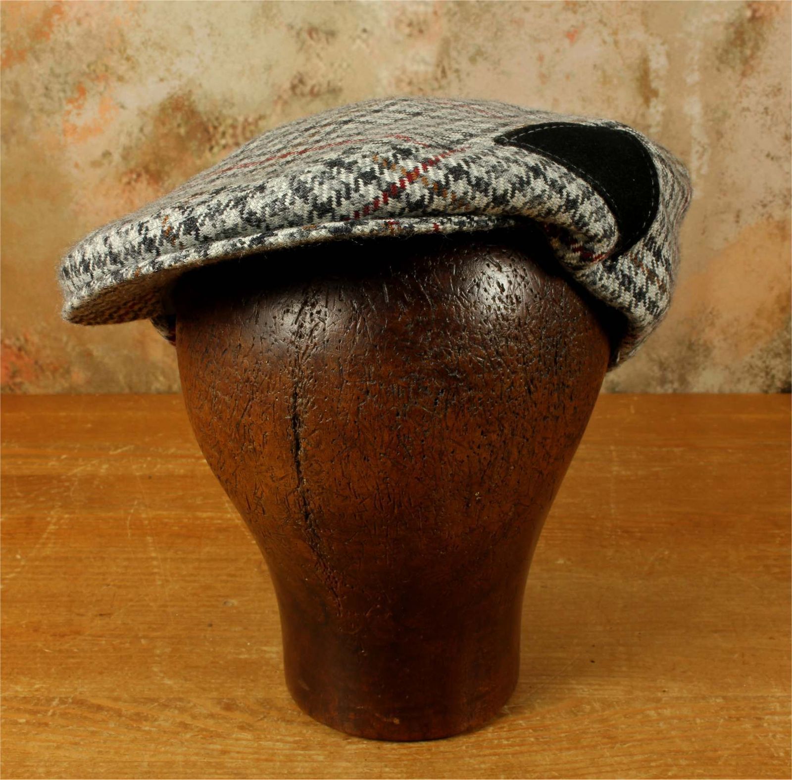 Antique Dark Wood Hat Block. French Milliner's 54 Head Wig Display. photo Home Decor