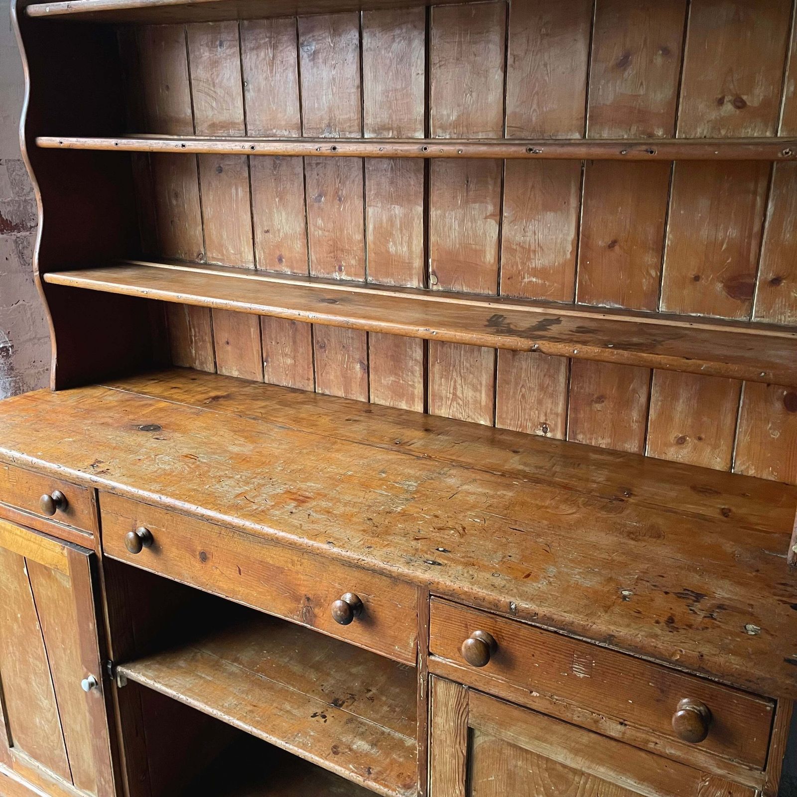 Antique Pine Dresser   #1934, 1800s photo vintage