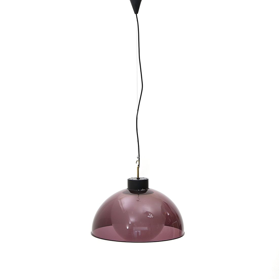 565.0 Purple Methacrylate And Glass Chandelier, 1950s photo