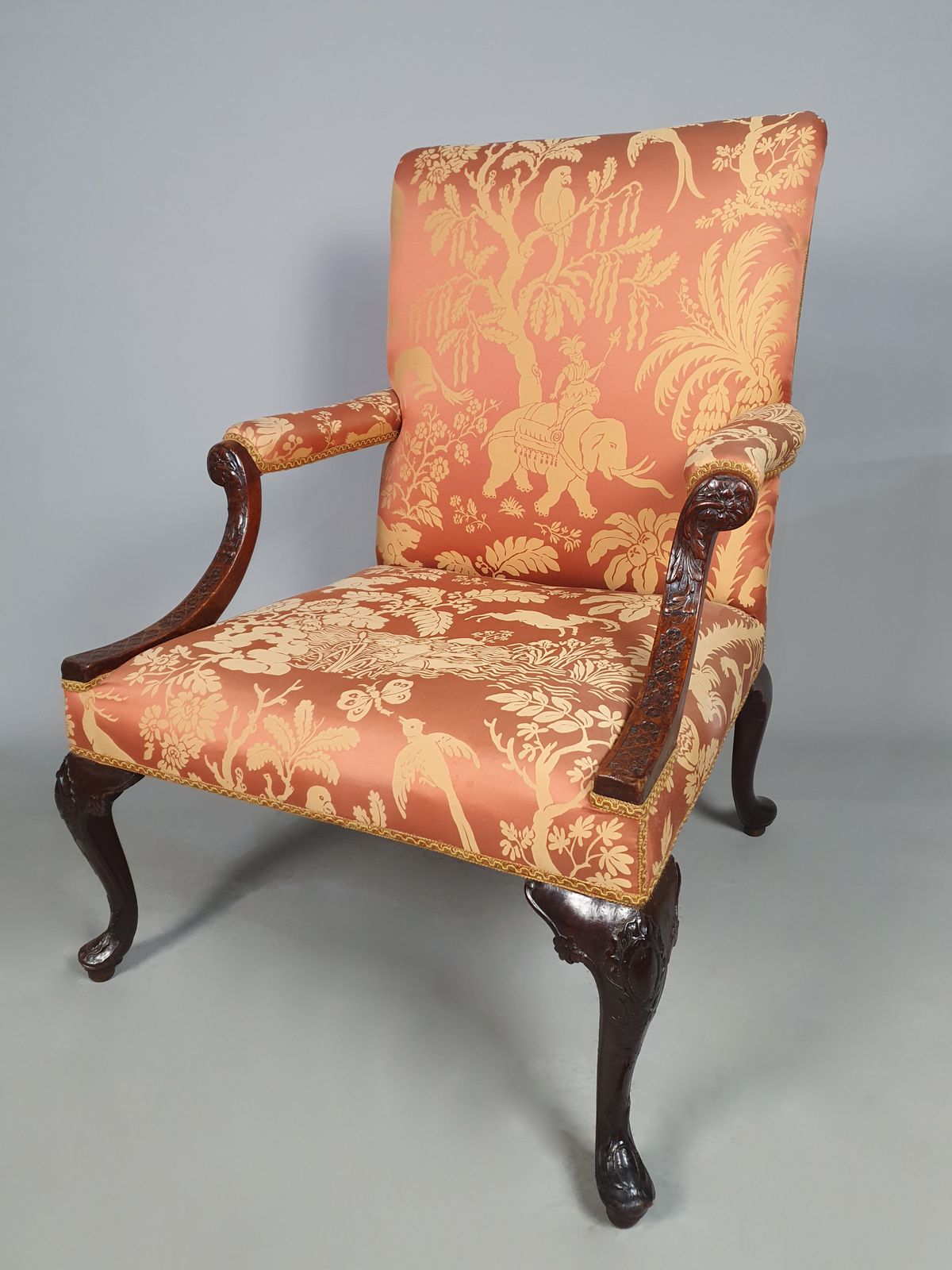 Exemplary Irish George III Mahogany Gainsborough Chair C. 1760 photo buy