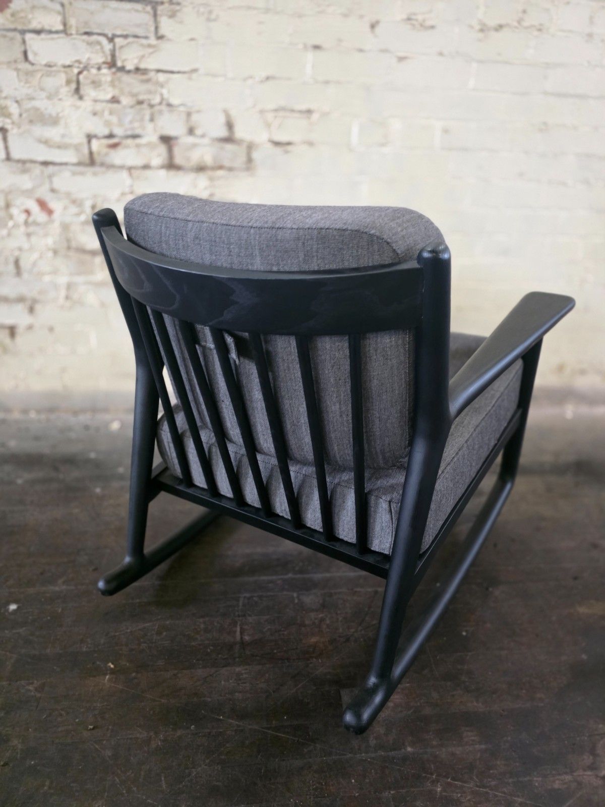 Pair Of Mid Century Style Rocking Chairs With Arms photo vintage