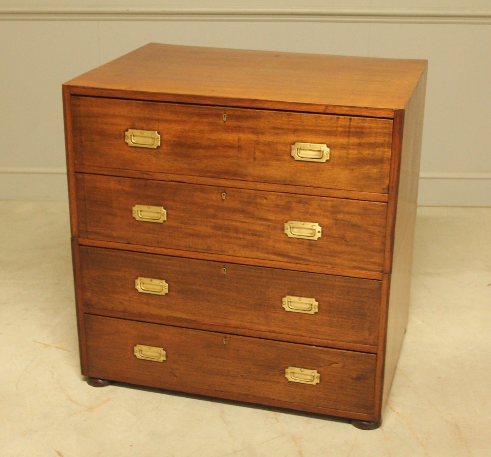 An Early 20th Century Mahogany Campaign Chest photo vintage
