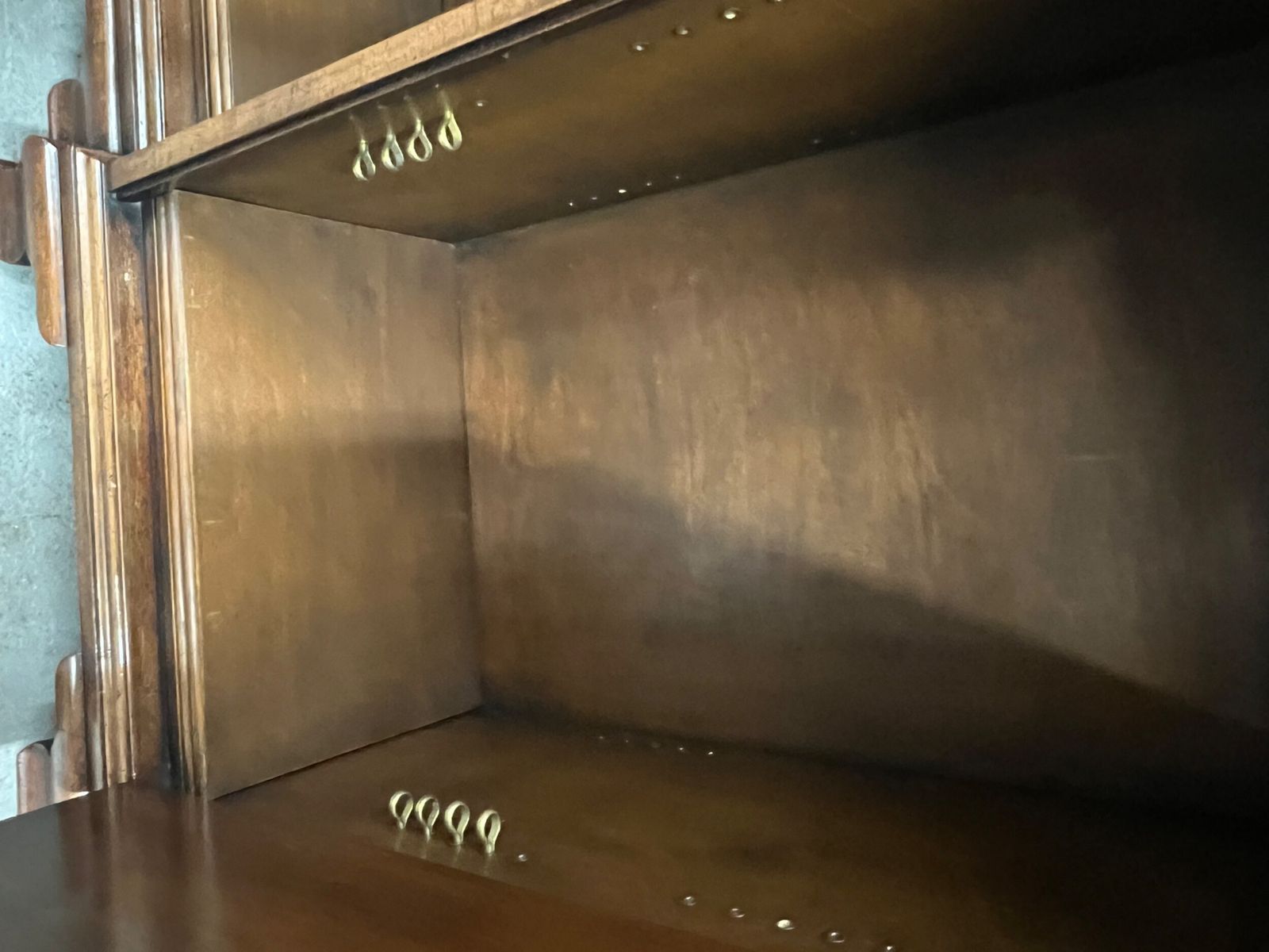 photo for sale Good Quality Queen Anne Style Dwarf Walnut Bookcase