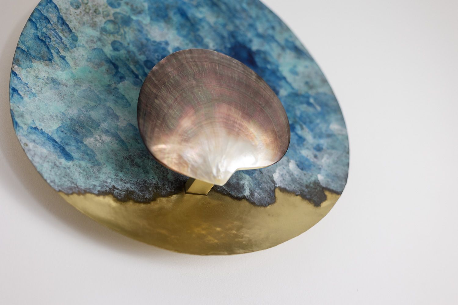 Pair Of “Black Mother Of Pearl” Model Wall Lights. Contemporary Work. photo Lighting