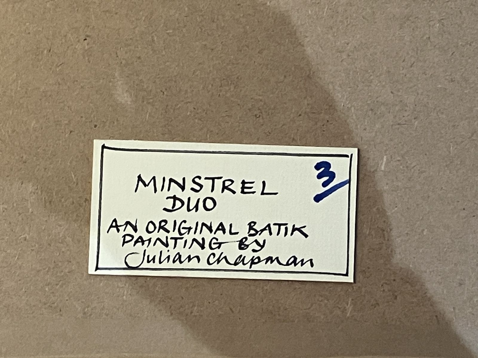 “Minstrel Duo” Original Batic Painting By Julian Chapman photo buy
