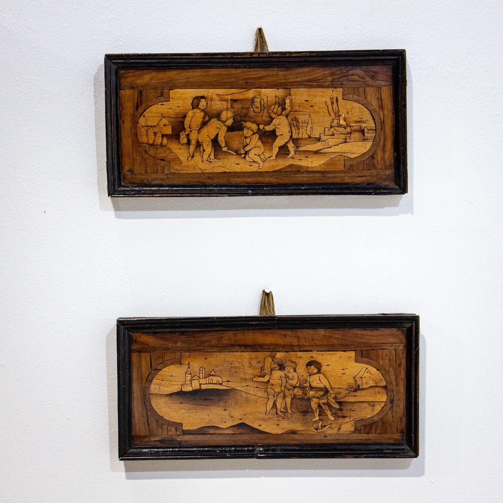 Pair Of 17th Century Italian Marquetry Panels