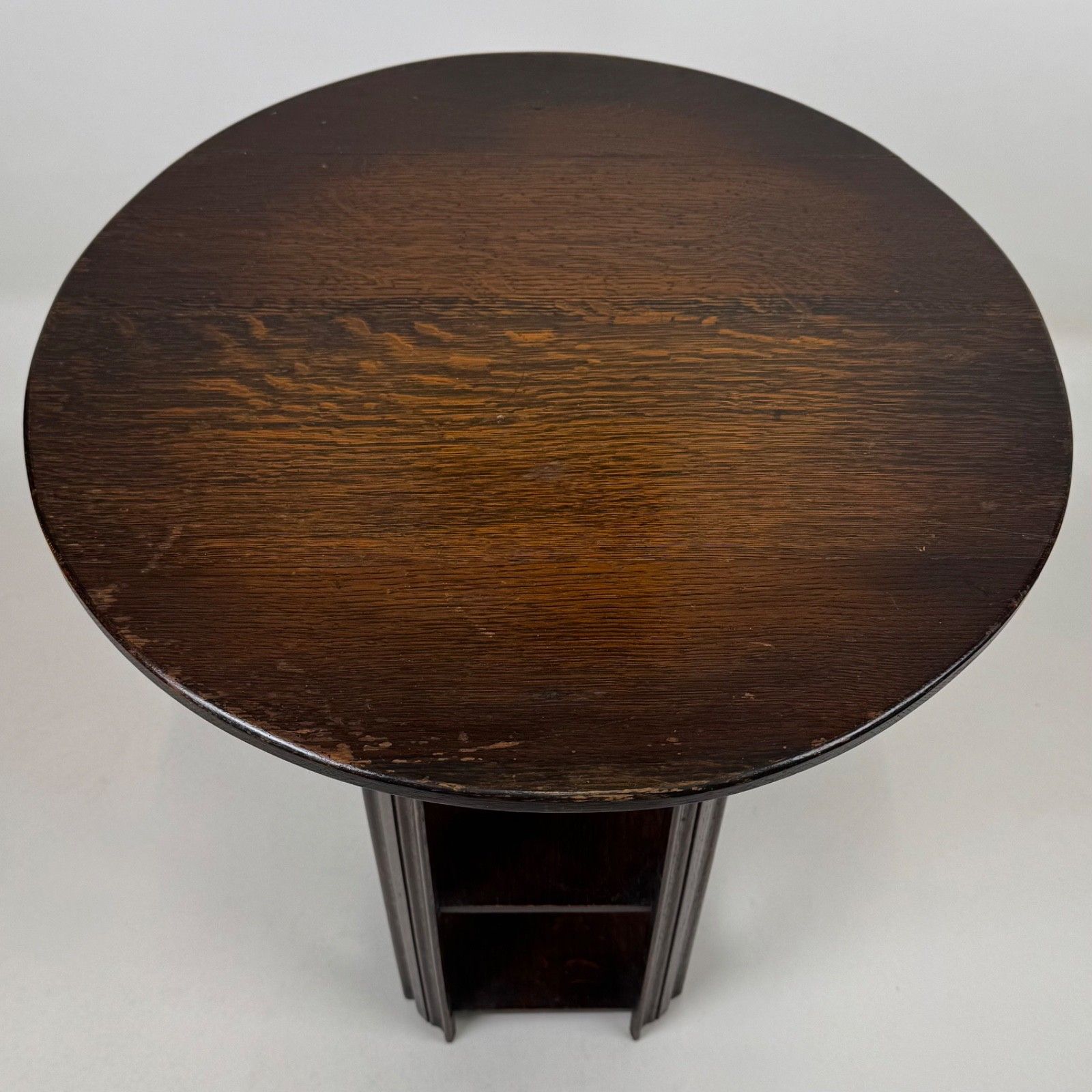 Antique 20th Century Unique Round Side Table In Oak photo buy