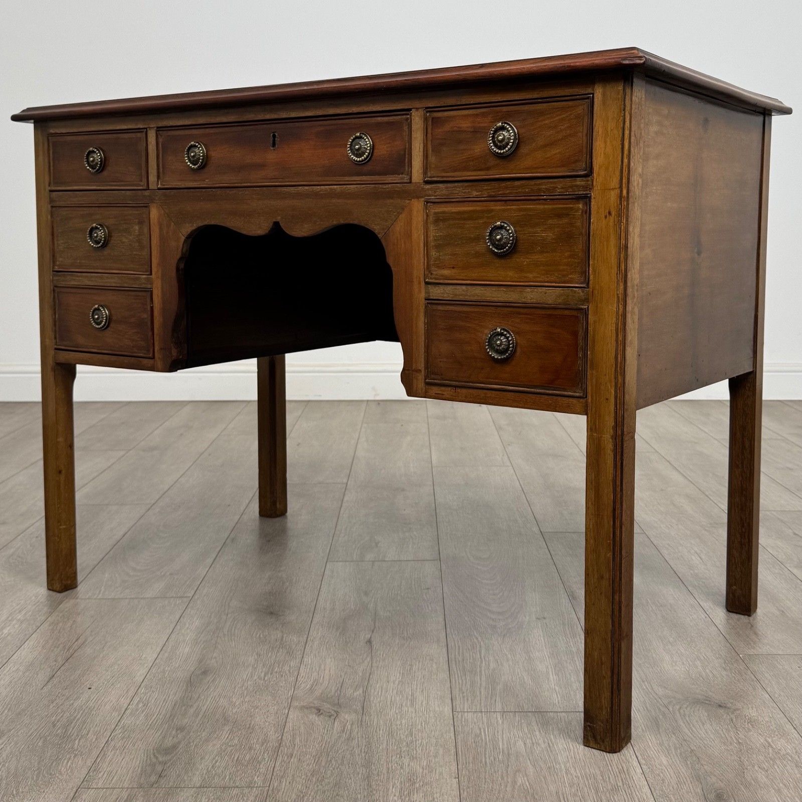 Antique 20th Century Writing Table In Mahogany photo furniture
