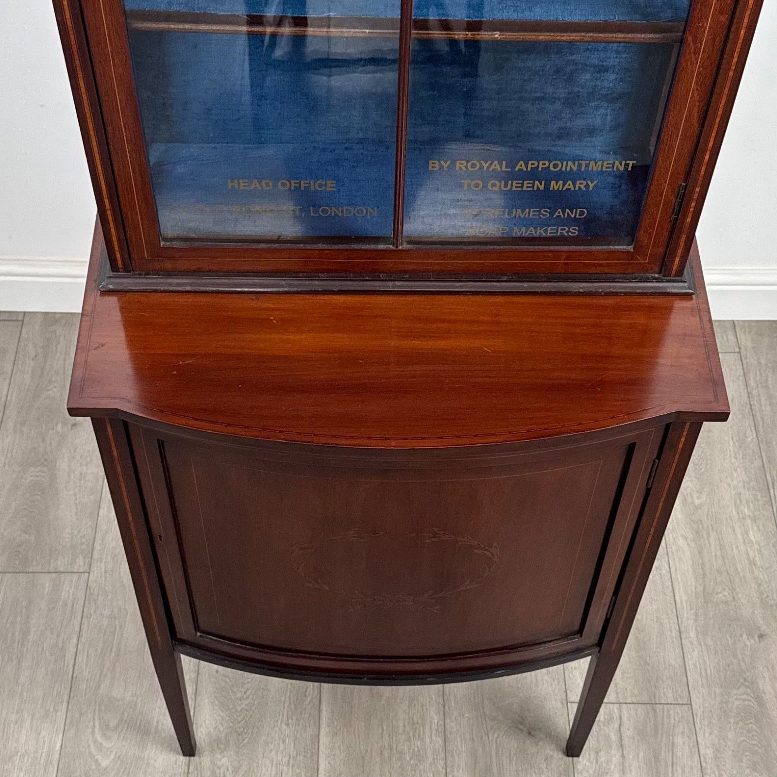 photo for sale Antique 20th Century Unique Display Cabinet In Mahogany