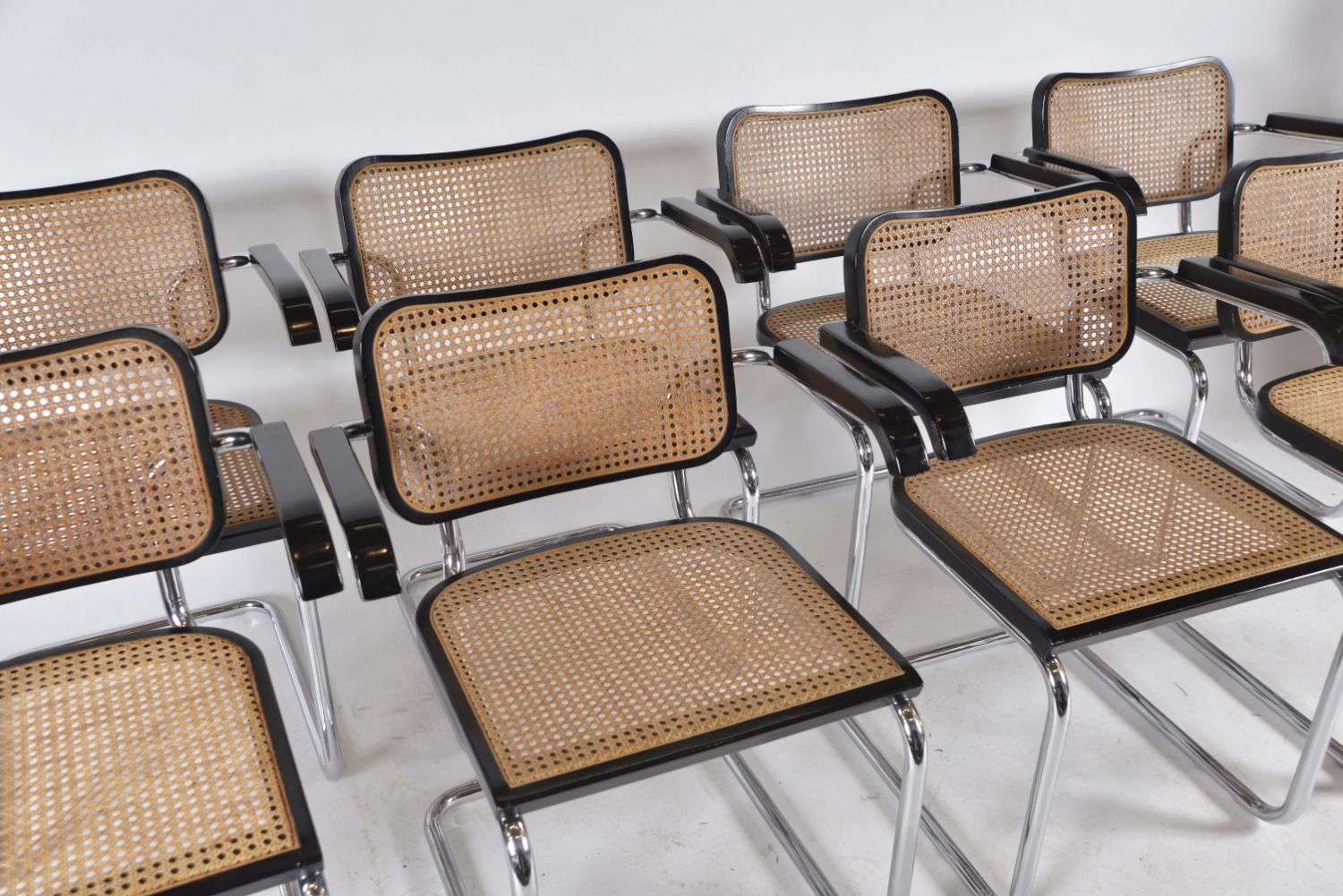 Set Of 8 Marcel Breuer Cesca Dining Chairs Model B64 Italian 1970s photo 6600.0