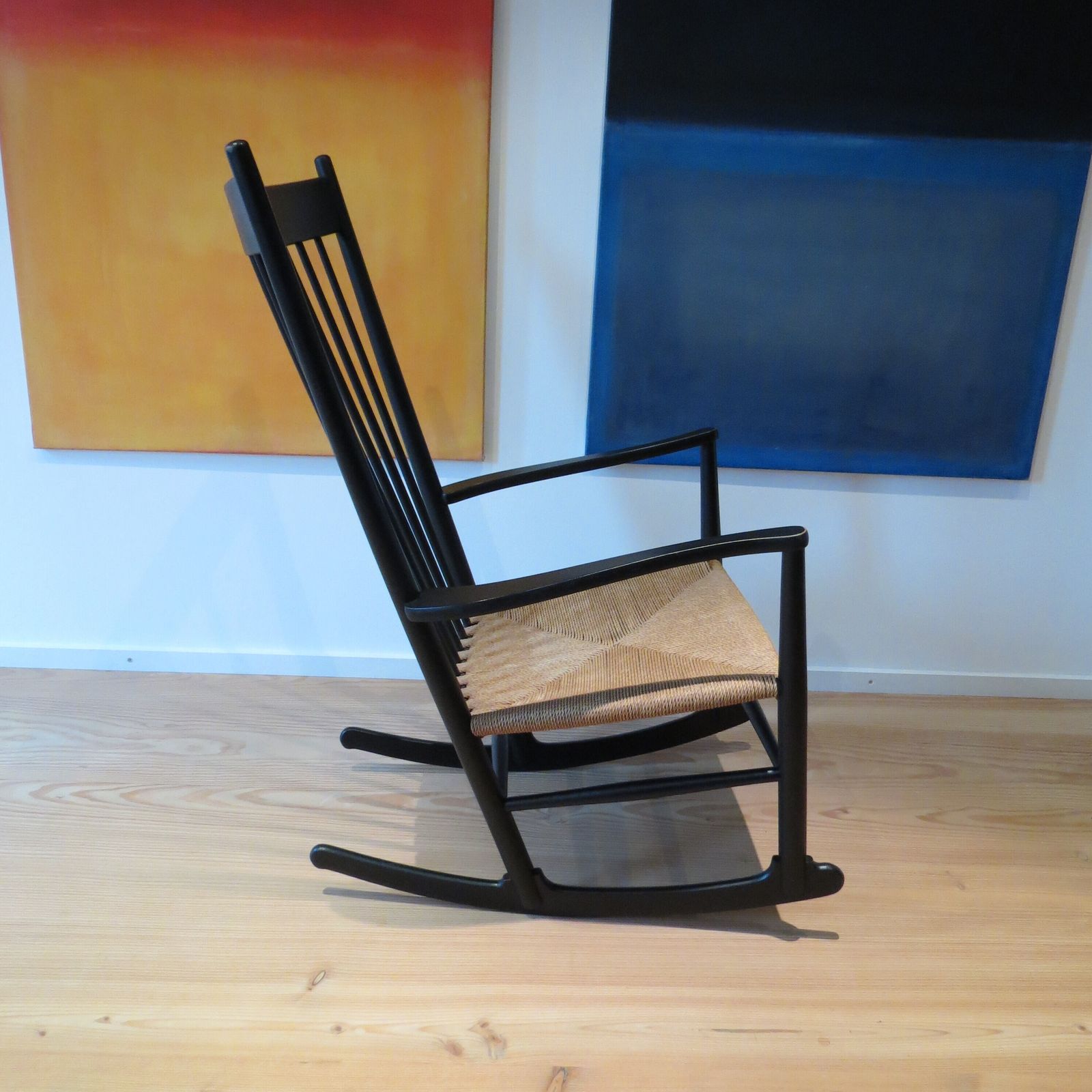 Furniture Original Vintage J16 Rocking Chair Hans J Wegner Fdb Mobler Danish 1963 photo
