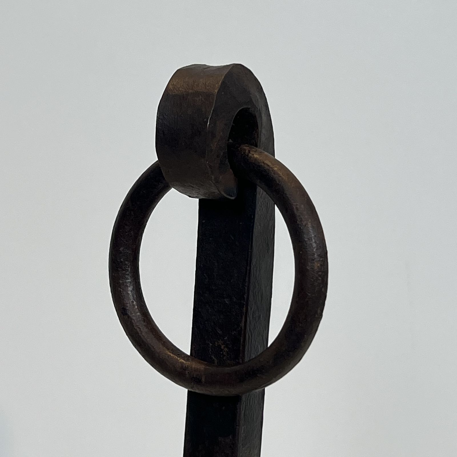photo furniture Pair Of Modernist Wrought Iron Andirons
