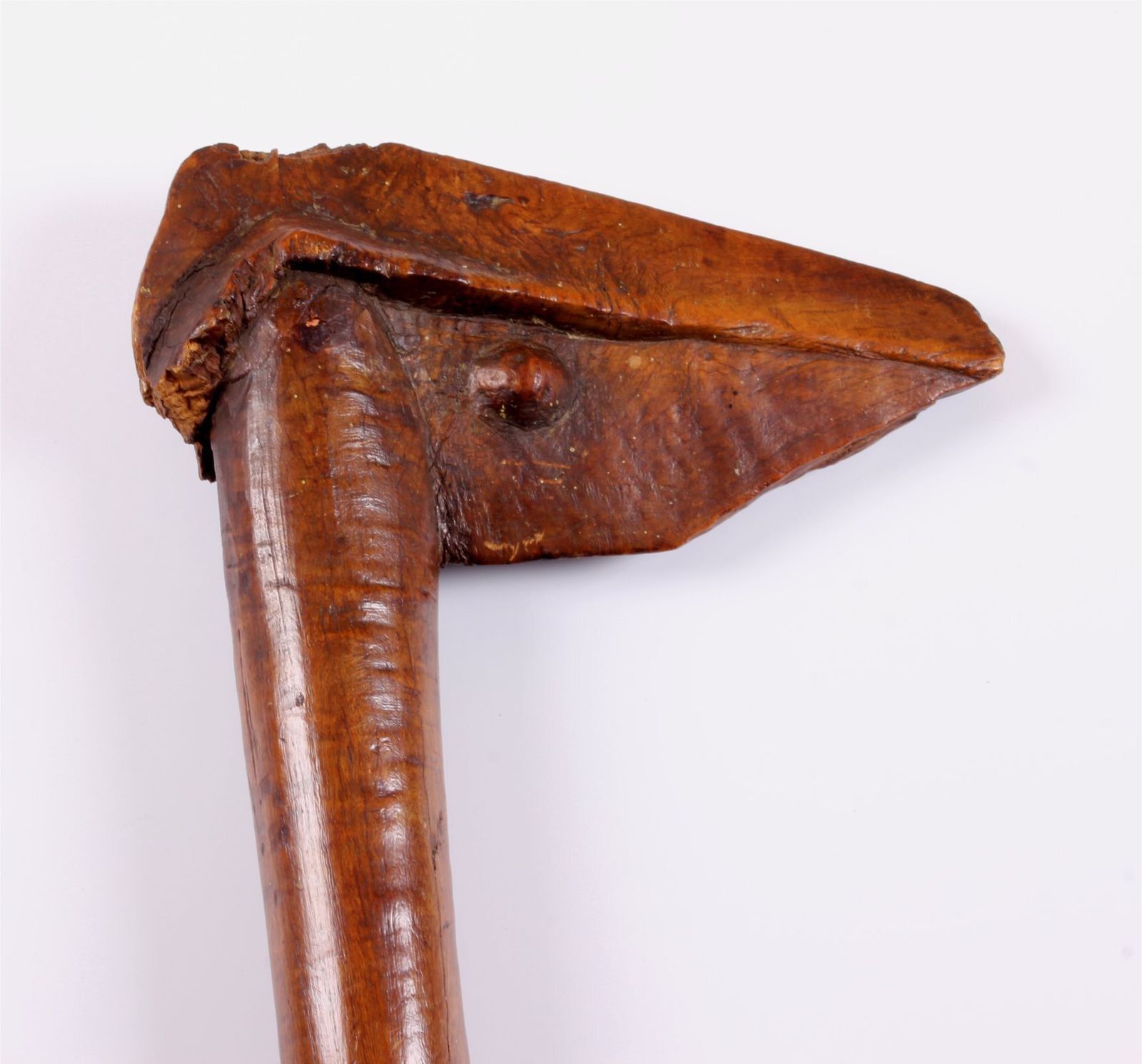 Antique Bird Head Kanak War Club. New Caledonian Wood Go Porowa Ra Maru. photo 625.0
