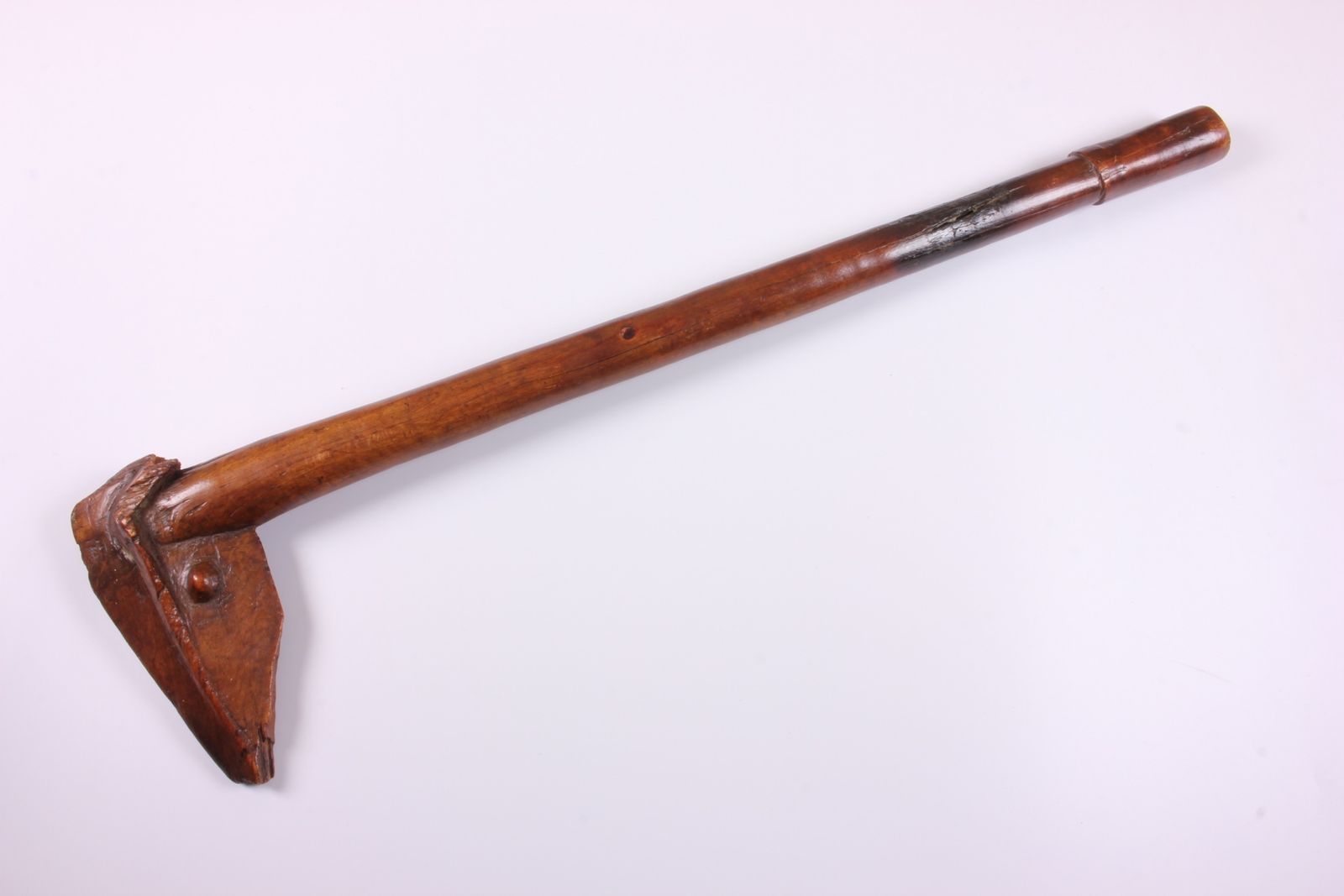 Antique Bird Head Kanak War Club. New Caledonian Wood Go Porowa Ra Maru. photo buy