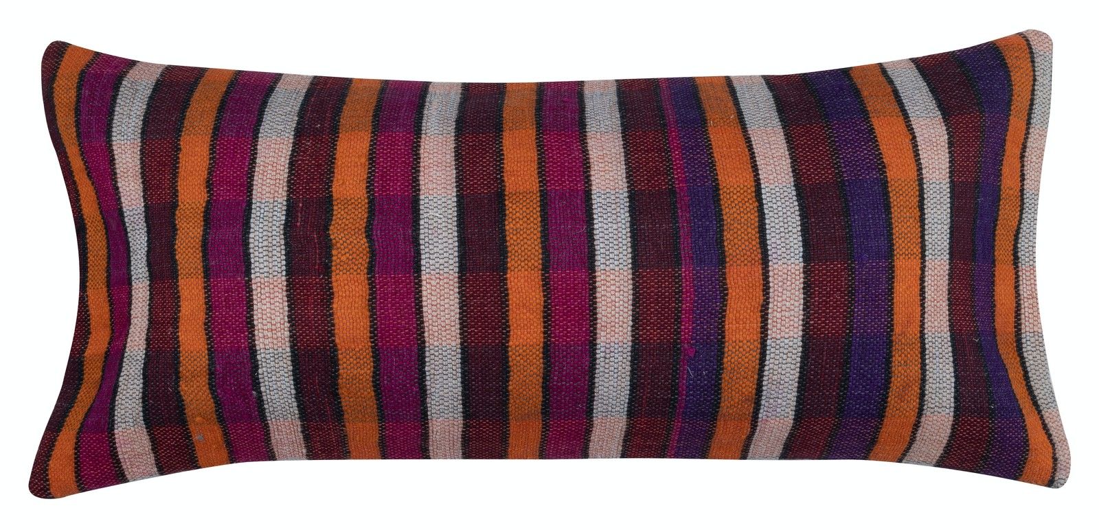 16"X36" Turkish Kilim Lumbar Pillow Cover. Handwoven Accent Pillow. Throw Pillow