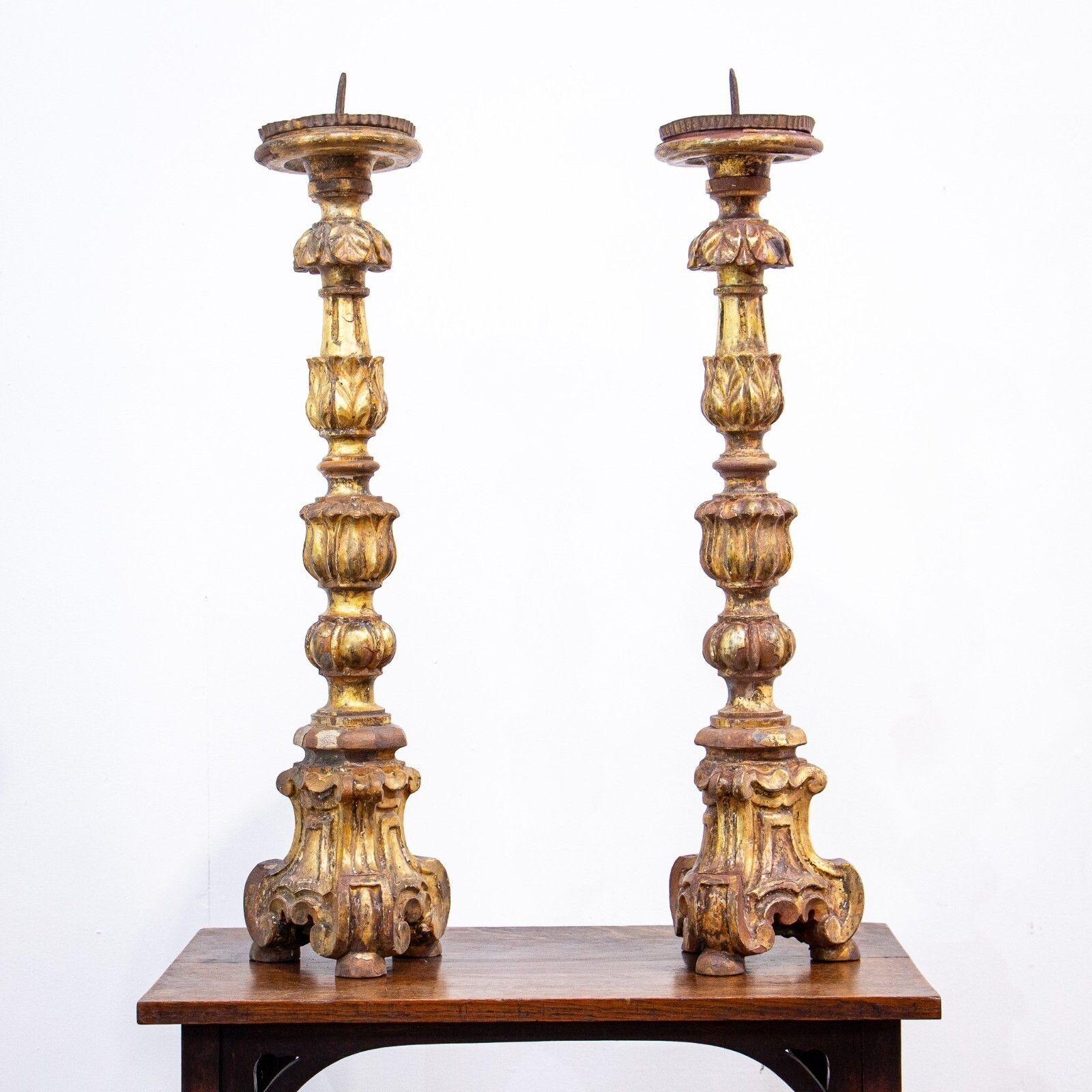 Large Pair Of 18th Century French Giltwood Torcheres