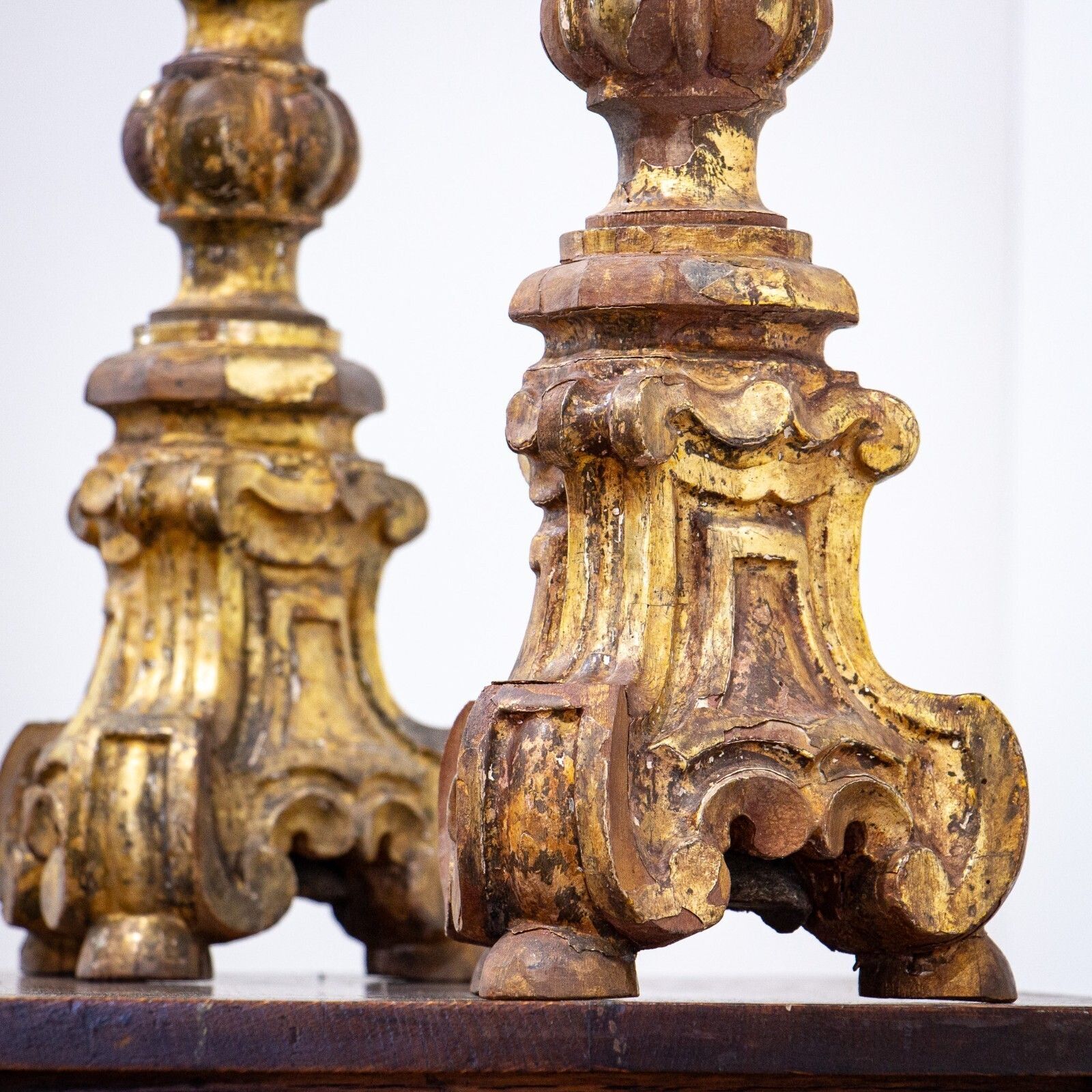 Large Pair Of 18th Century French Giltwood Torcheres photo Home Decor