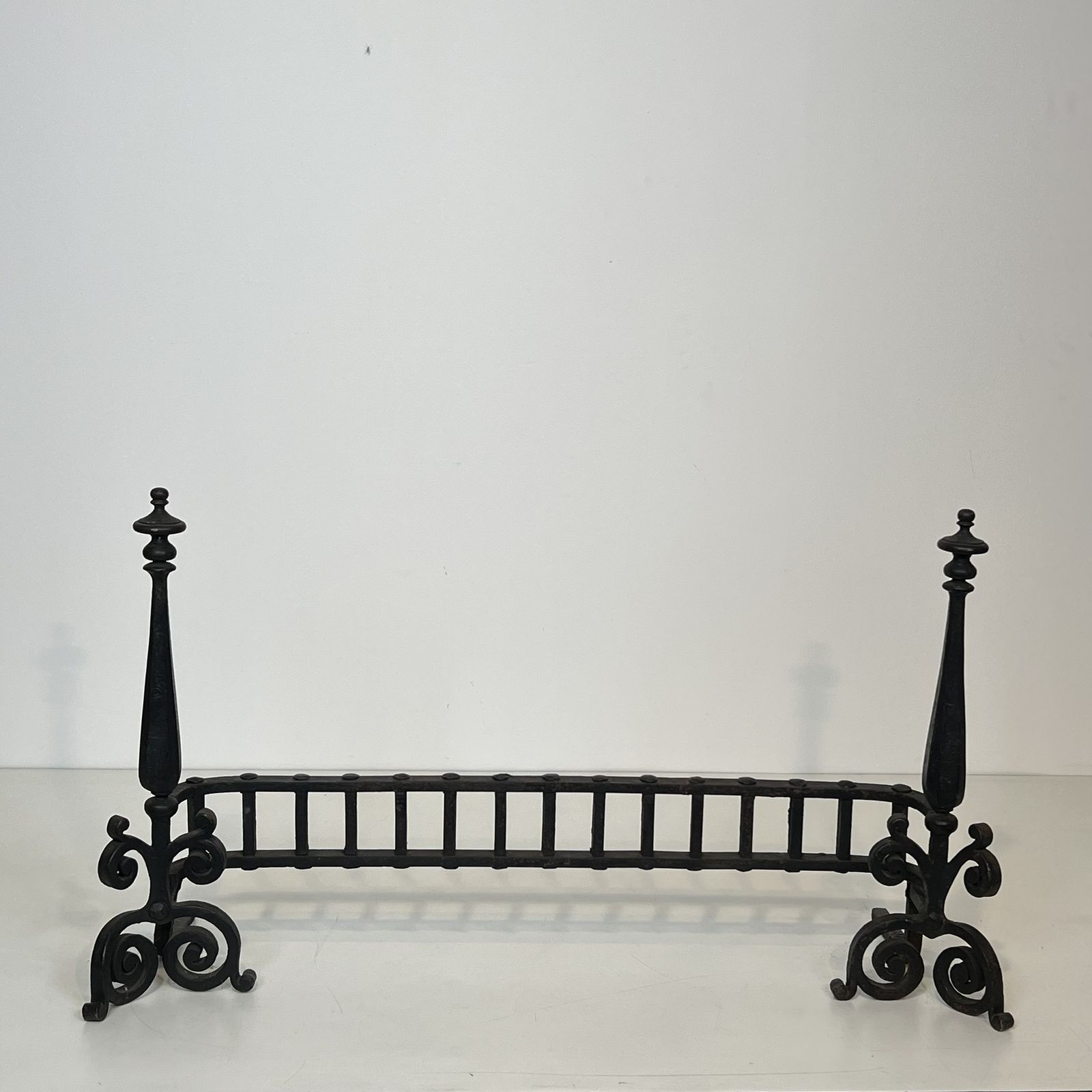 1650.0 Wrought Iron Fire Dog Bar, 1900s photo